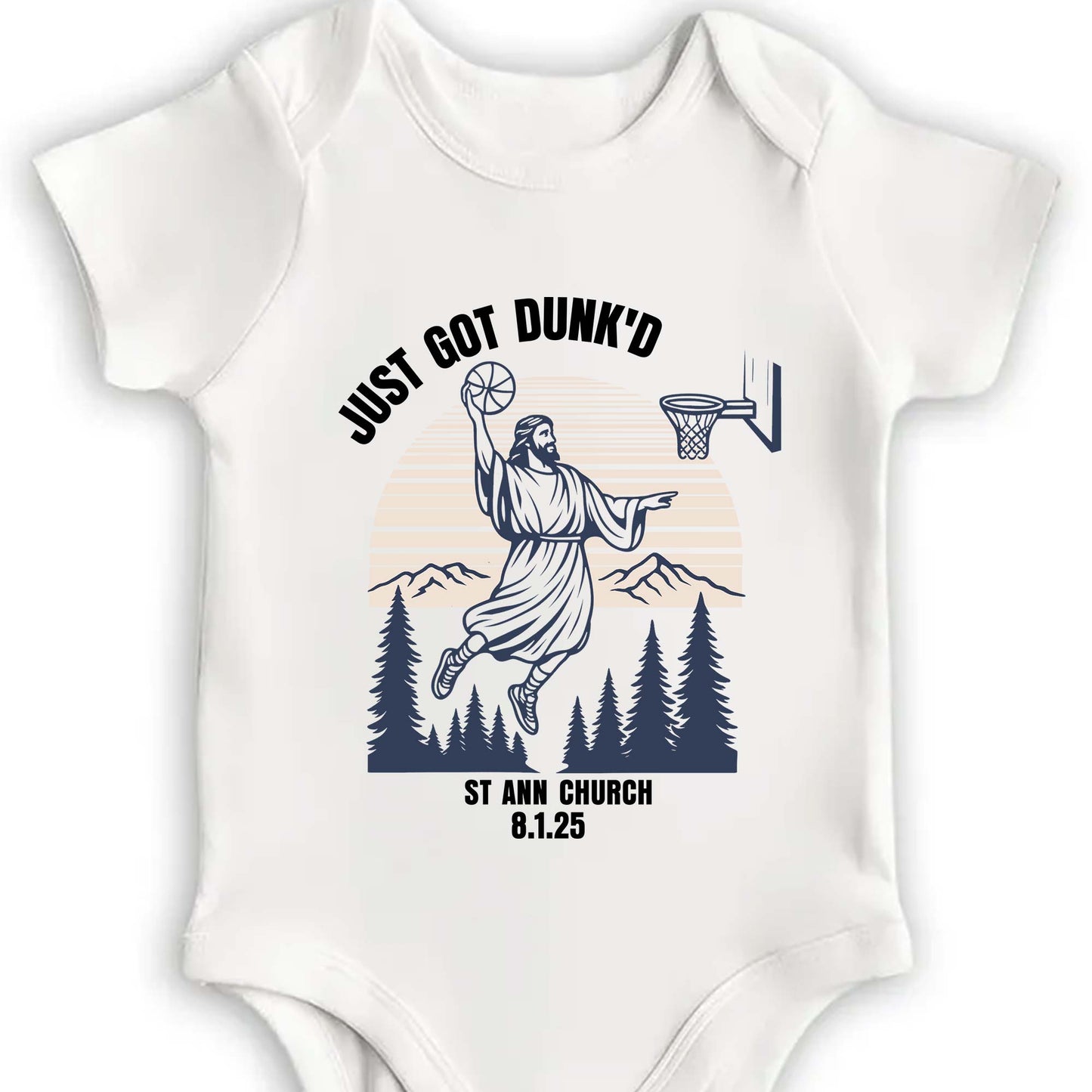 Just Got Dunk'd, Religious Figure With Basketball Hoop