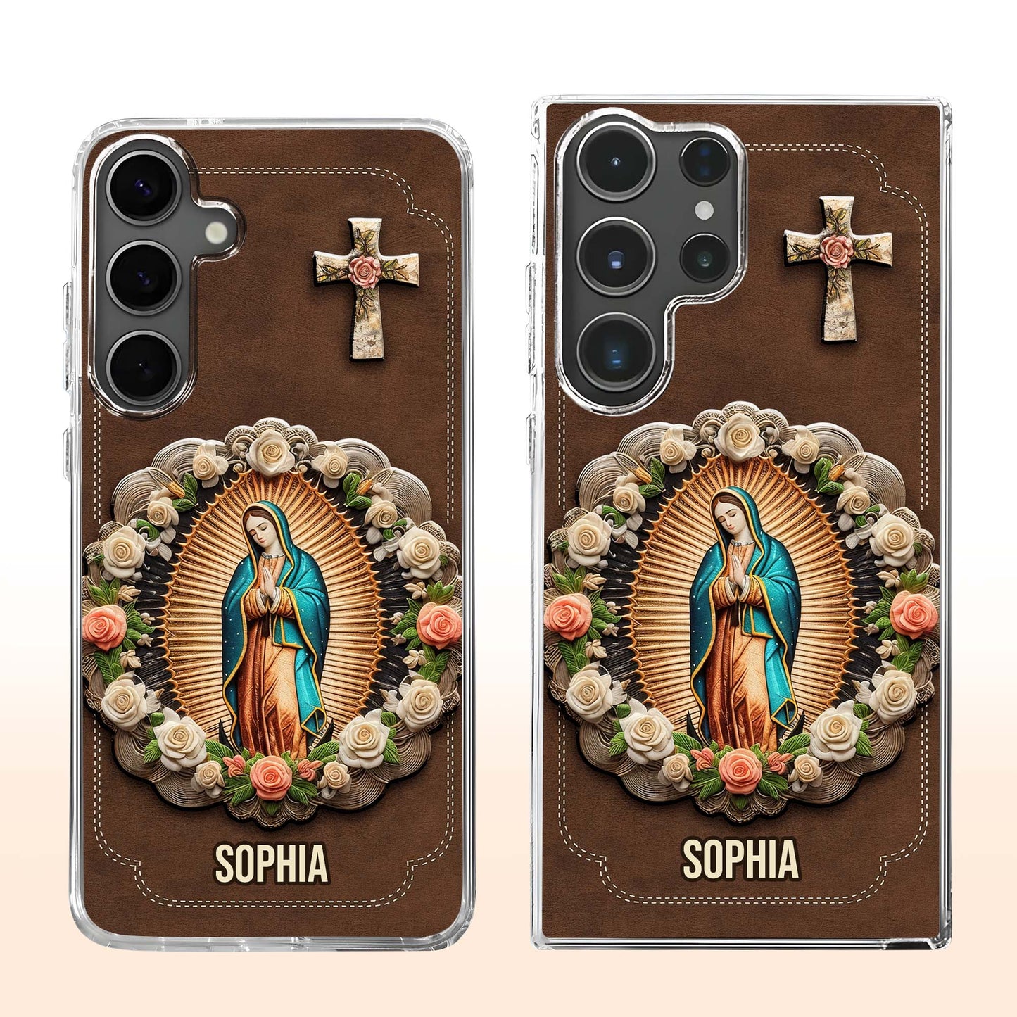Virgin Mary And Roses Phone Case