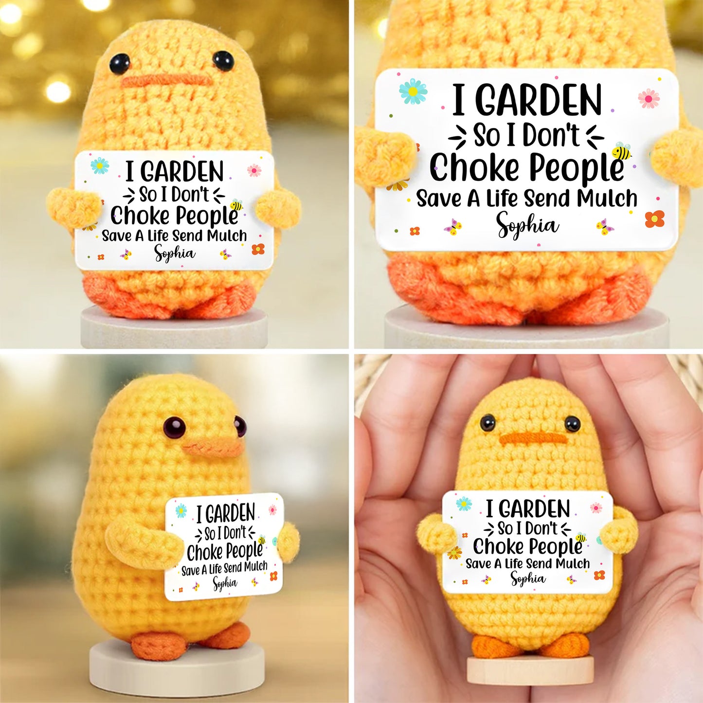 I Garden So I Don't Choke People, Cute Crochet Plants