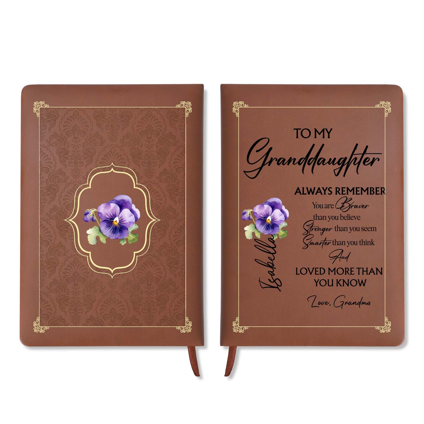 Braver Than You Believe With Violets, Special Gift For Granddaughters