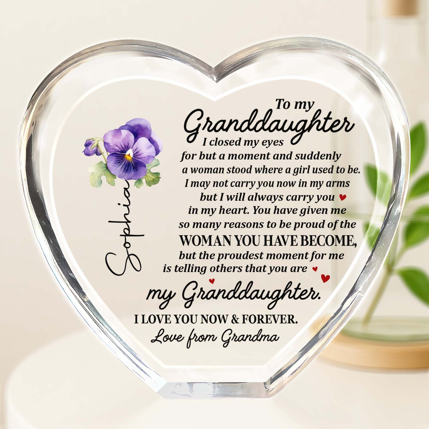 To My Granddaughter, I Closed My Eyes And Suddenly, Heart And Flowers