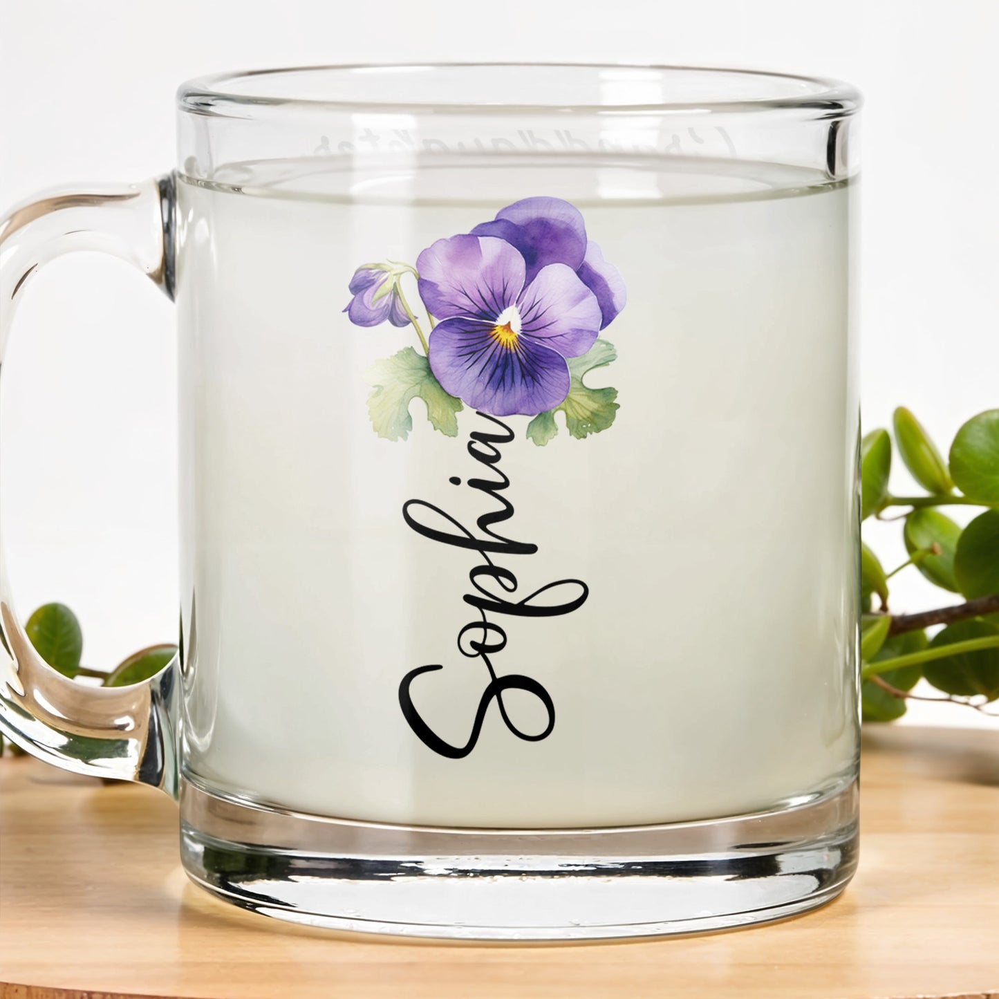 To My Granddaughter Love From Grandma Featuring Pansy Flower