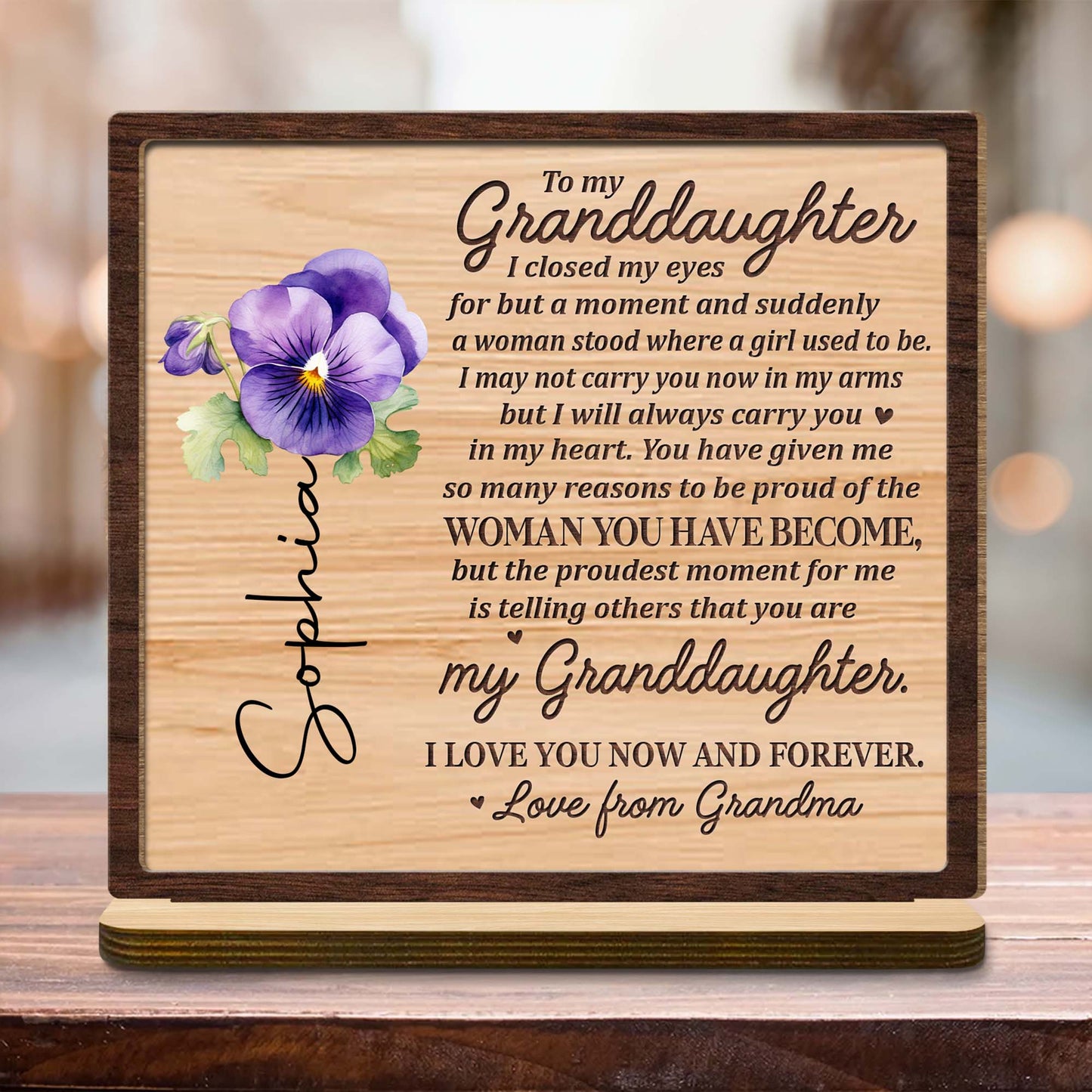 To My Granddaughter, I Always Carry You in My Heart