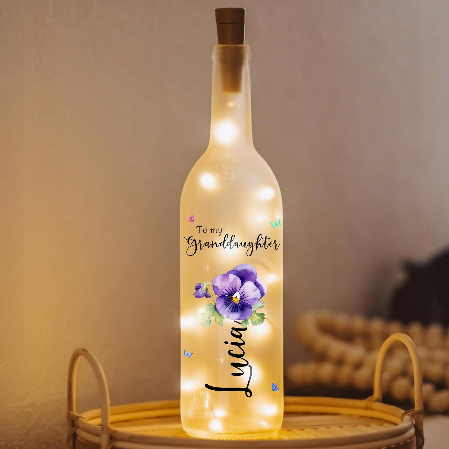 To My Granddaughter, Love And Support With Flowers And Butterflies