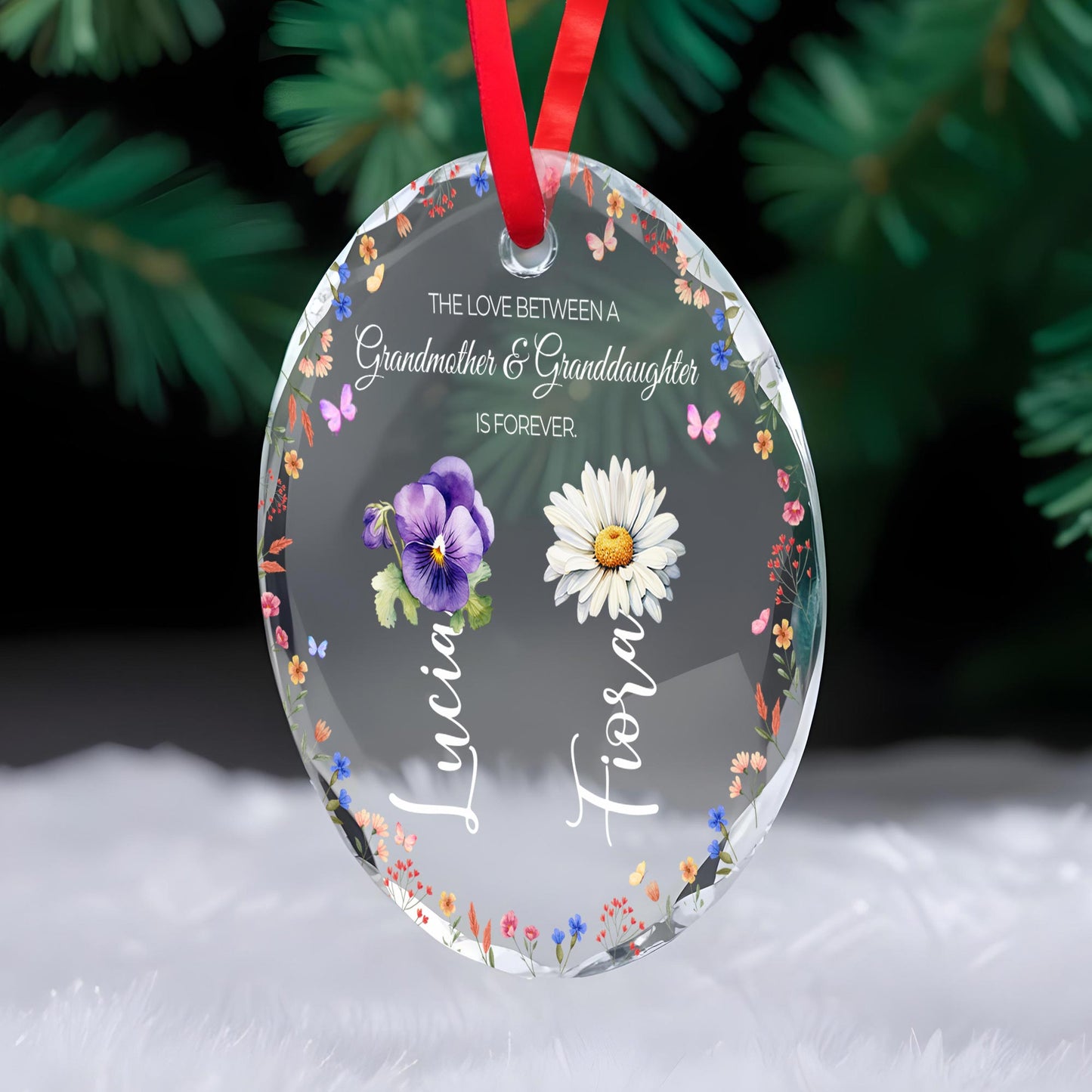 Grandmother and Granddaughter Love Forever Ornament