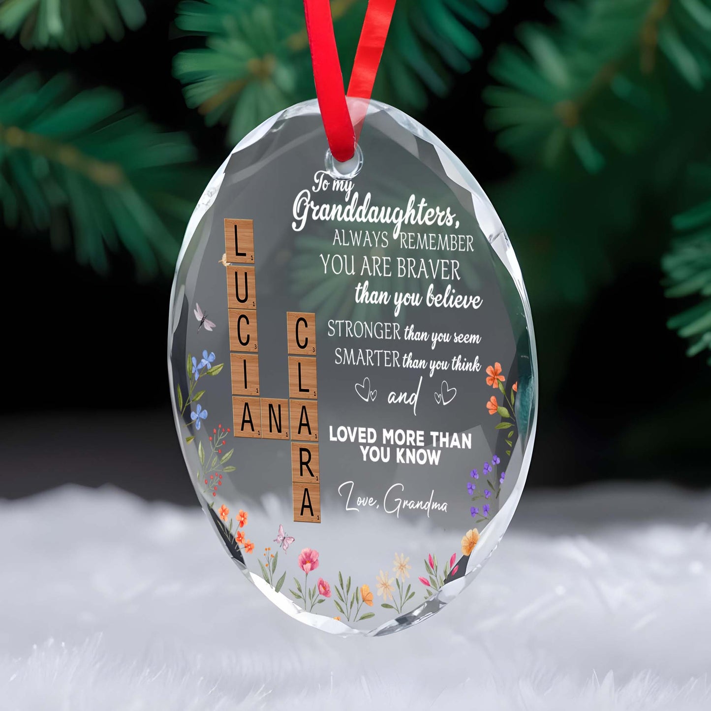 To My Granddaughter Empowering Message With Flowers