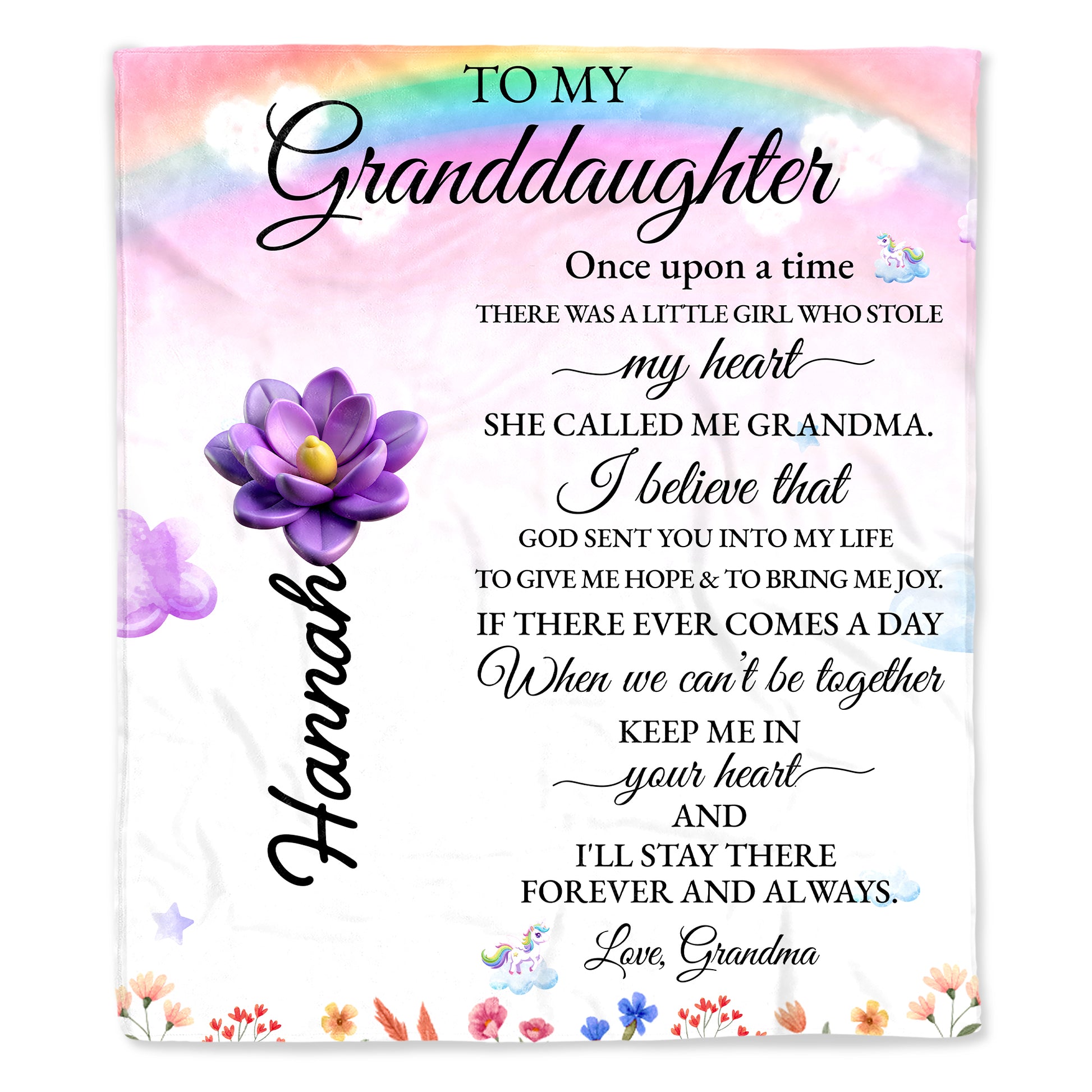 To My Granddaughter, Keep Me In Your Heart Forever