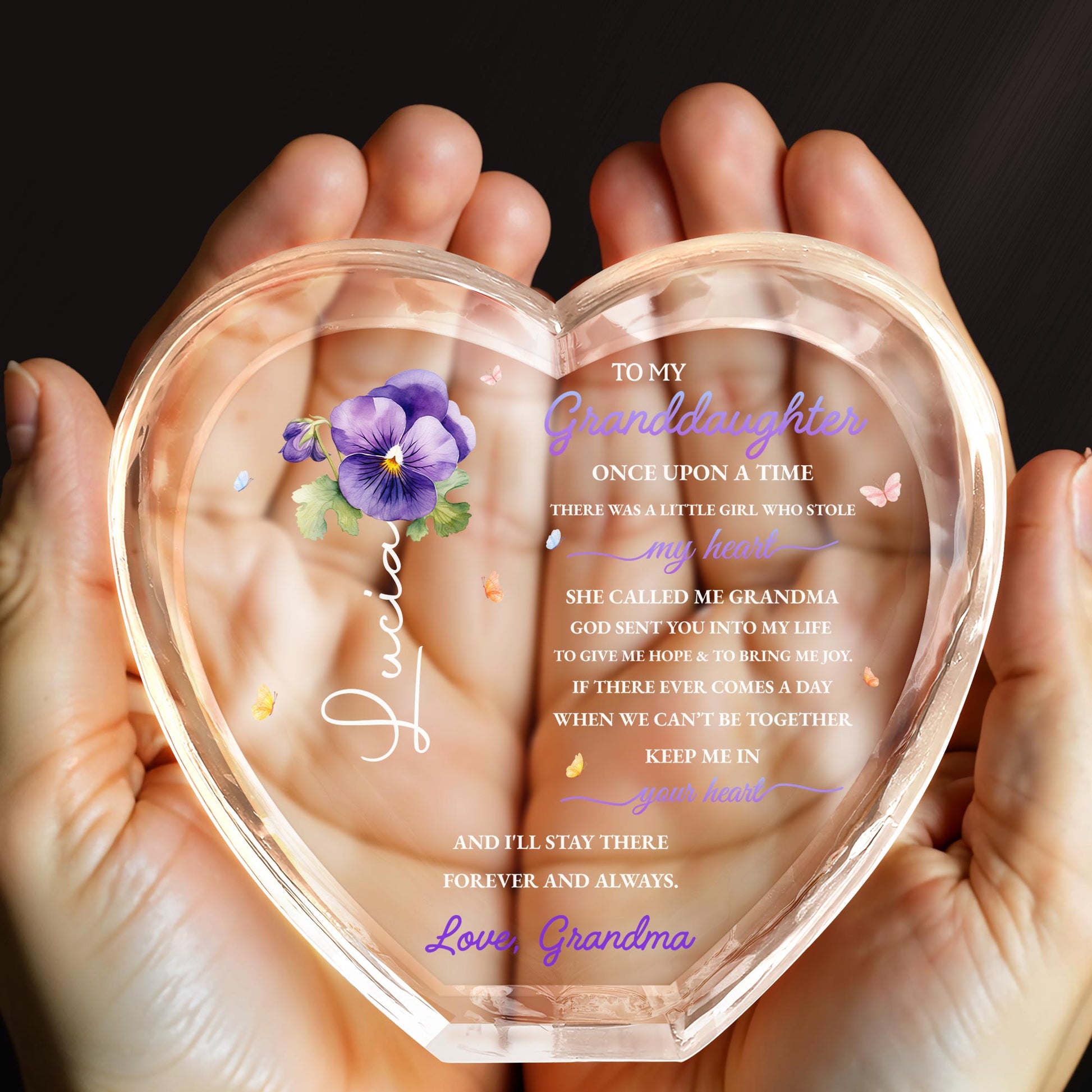 To My Granddaughter, Once Upon A Time, Heart, Flowers