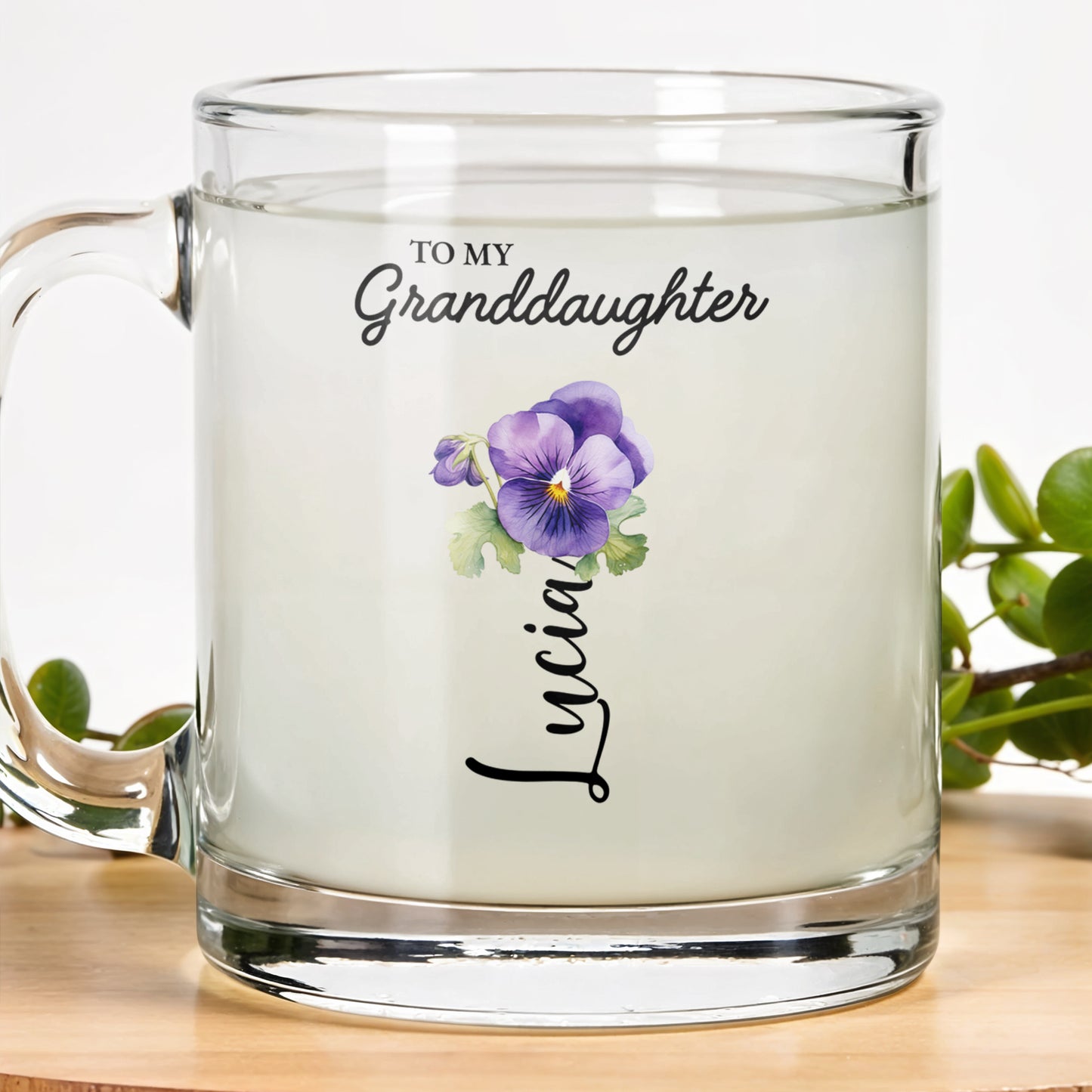 Love Message From Grandma To Granddaughter With Flowers And Butterflies