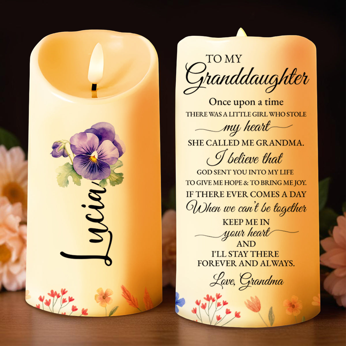 Friendship Goals Achieved - Bestie Personalized Custom LED Candle - Christmas Gift For Best Friends, BFF, Sisters