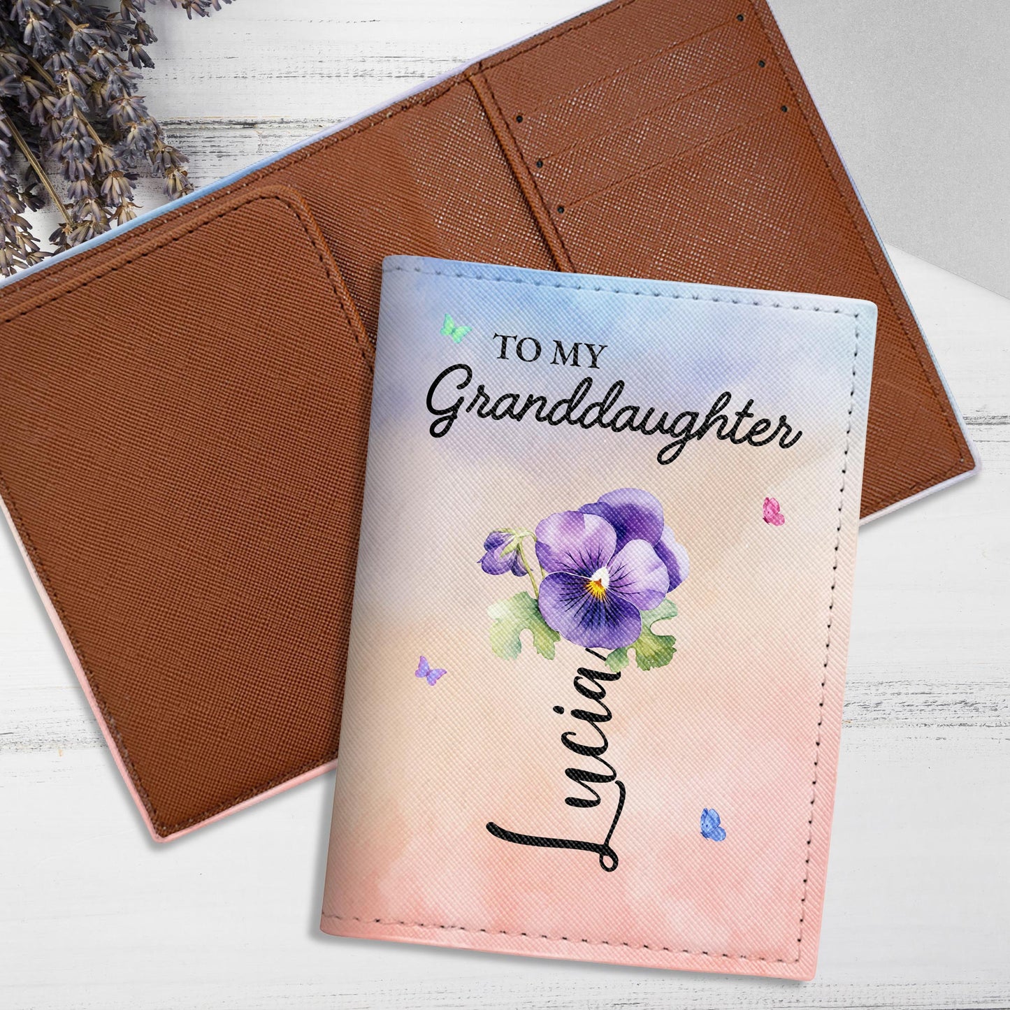 To My Granddaughter, Flowers And Butterflies