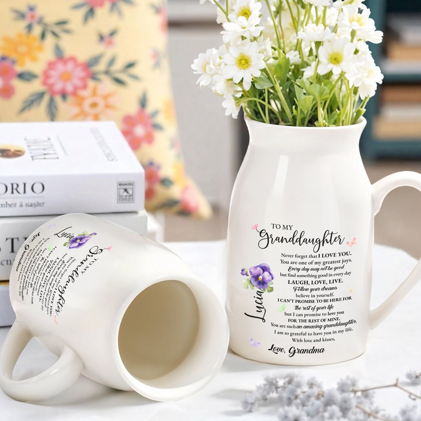 Love You For The Rest Of Mine Granddaughter Vase