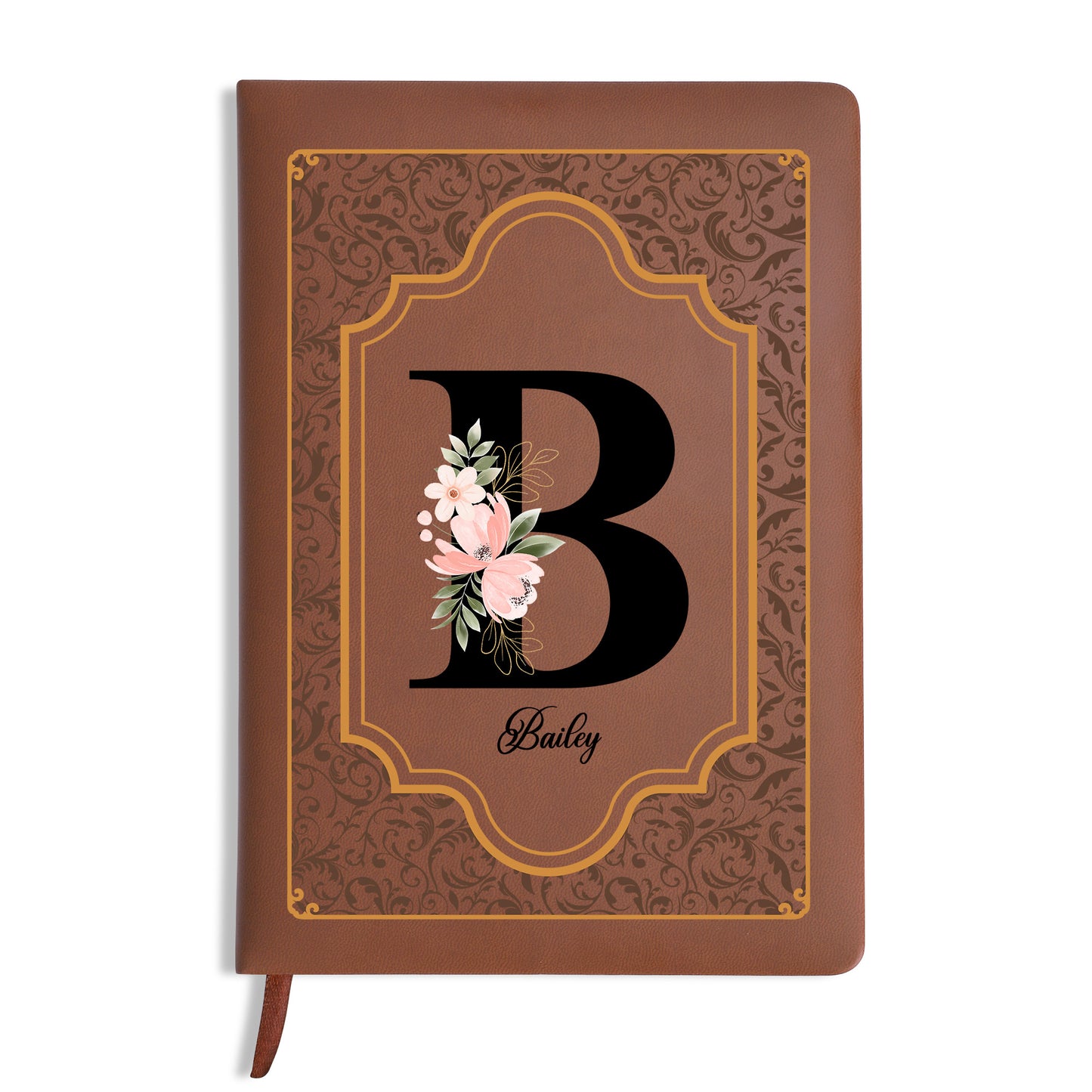 Believe In Your Dreams Floral Design Leather Journal