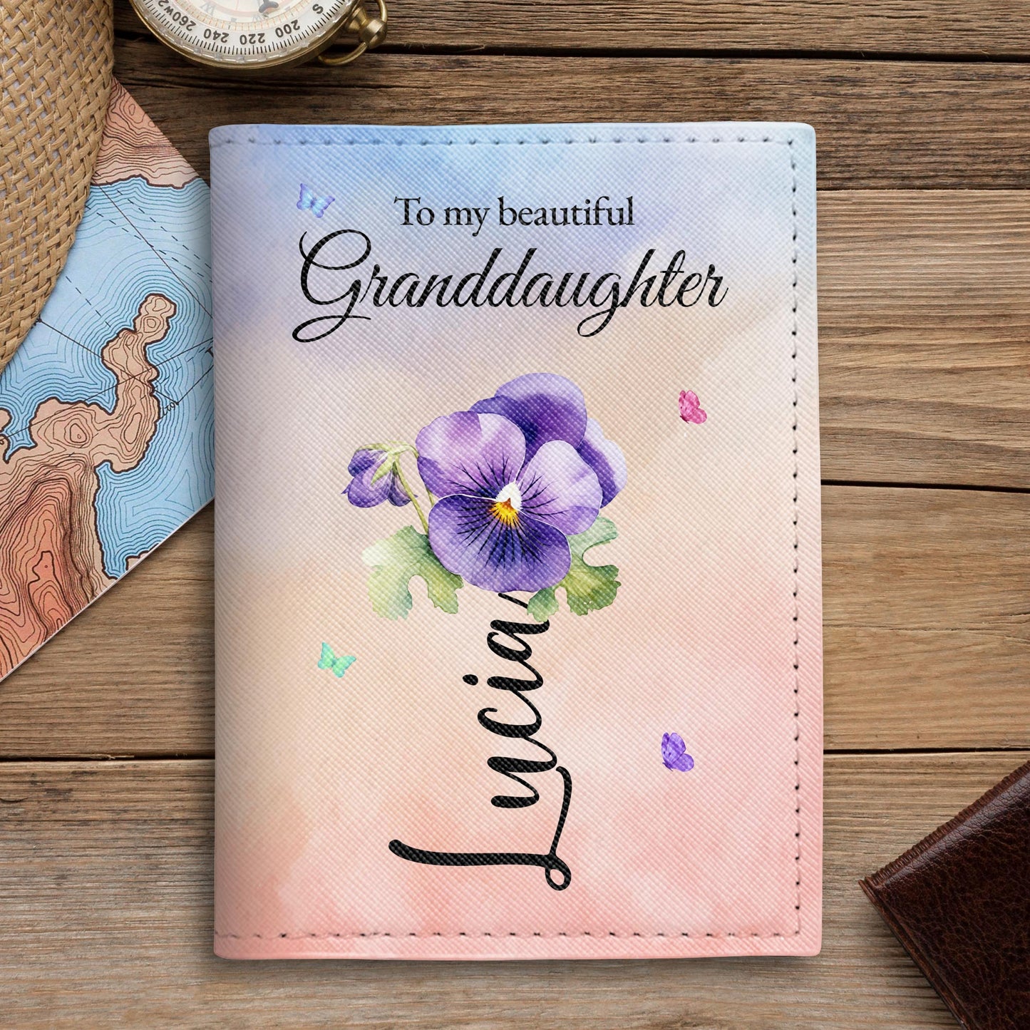 To My Beautiful Granddaughter Flowers Design