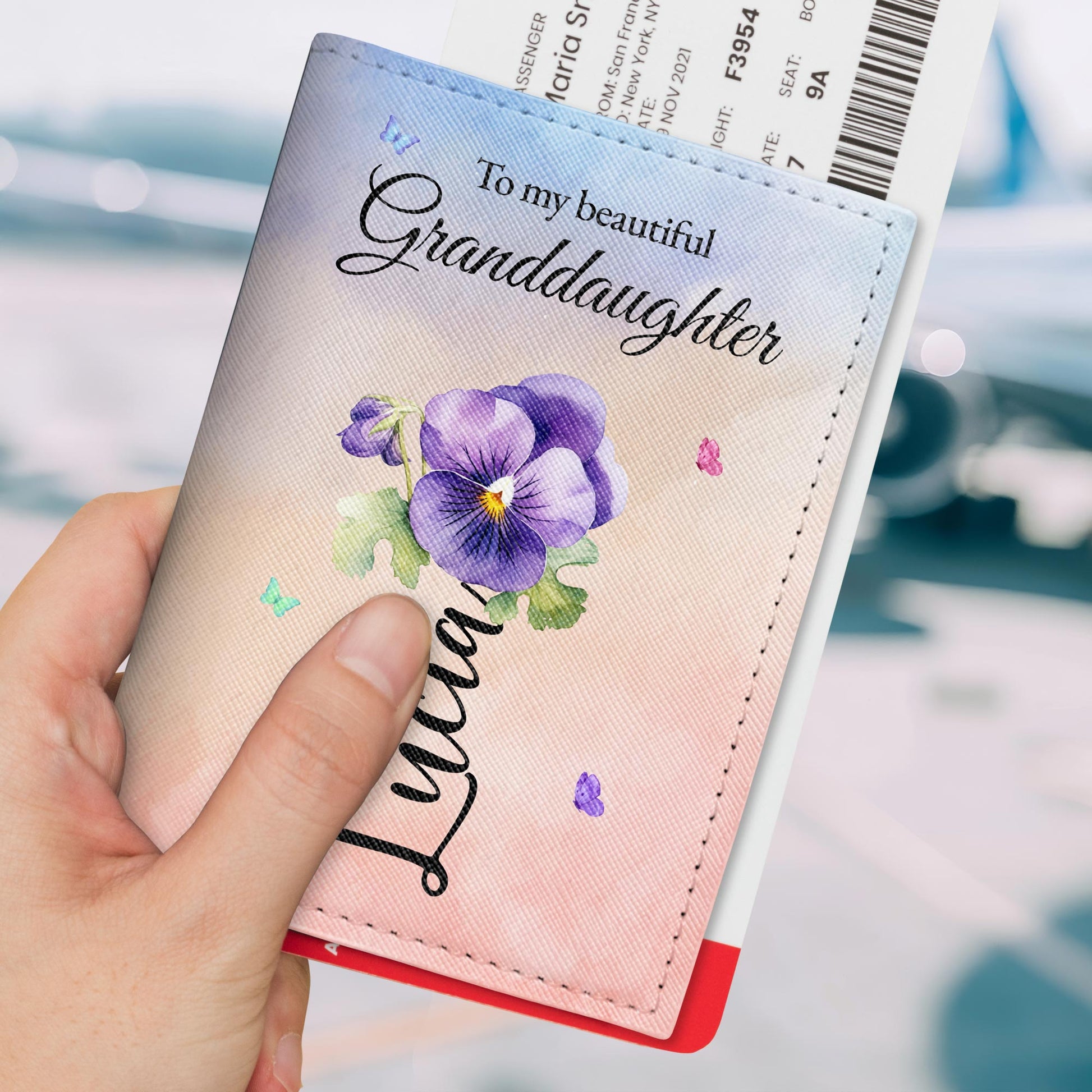 To My Beautiful Granddaughter Flowers Design