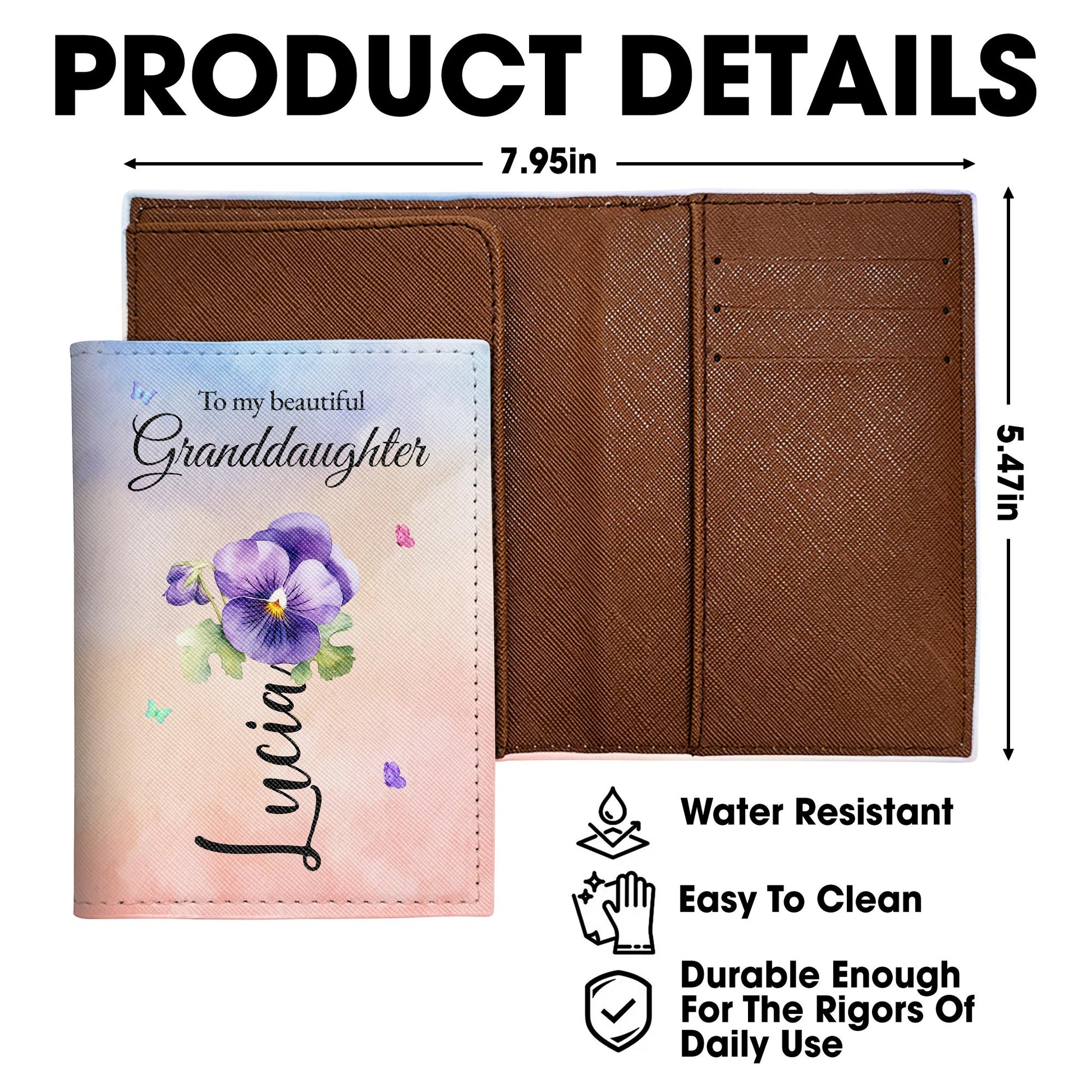 To My Beautiful Granddaughter Flowers Design