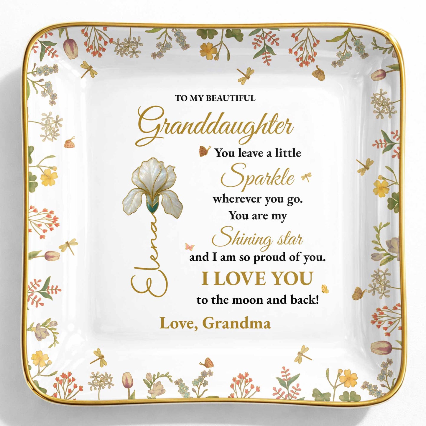 To My Beautiful Granddaughter Shining Star Love Message Flowers