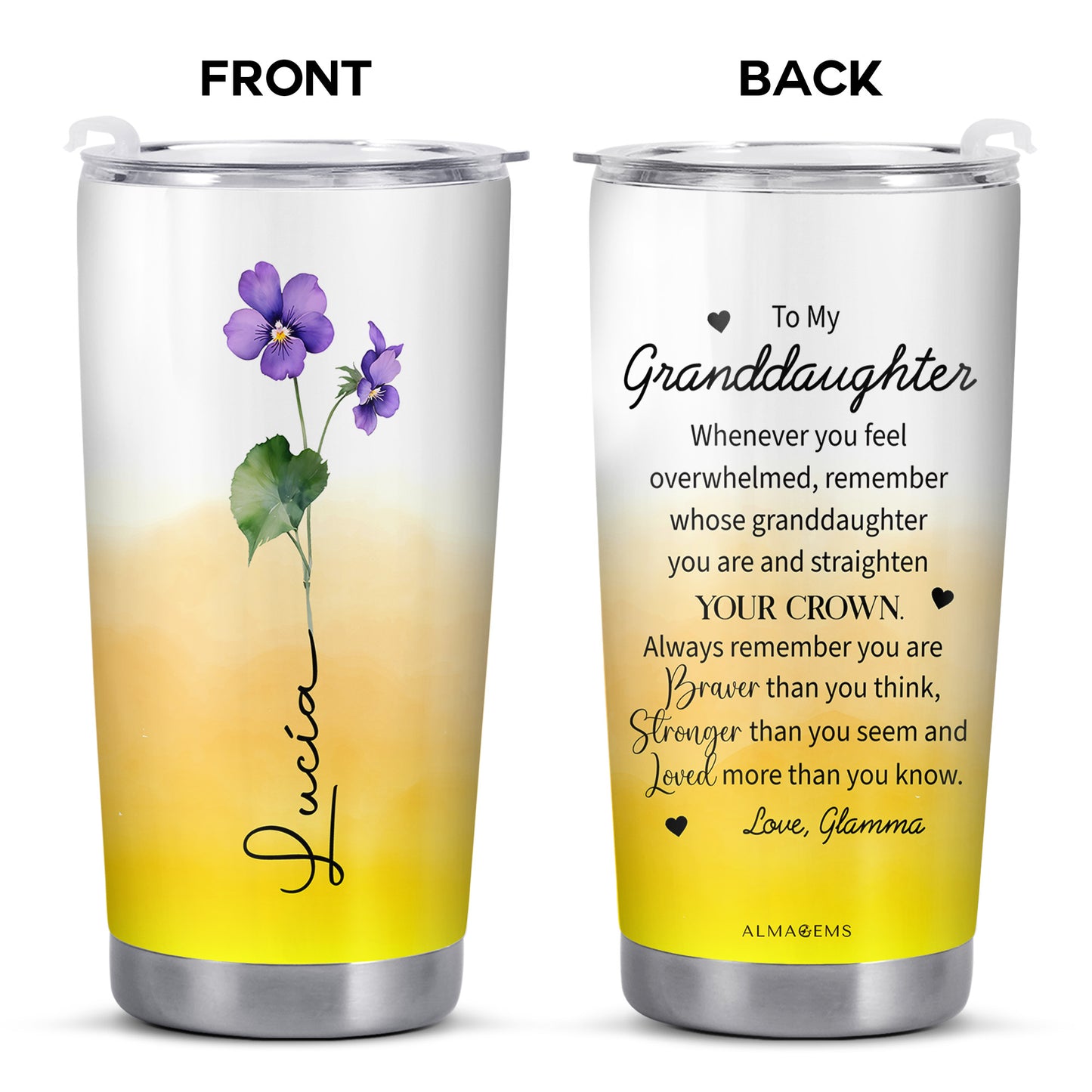 Braver, Stronger, Loved Inspirational Message For Granddaughters