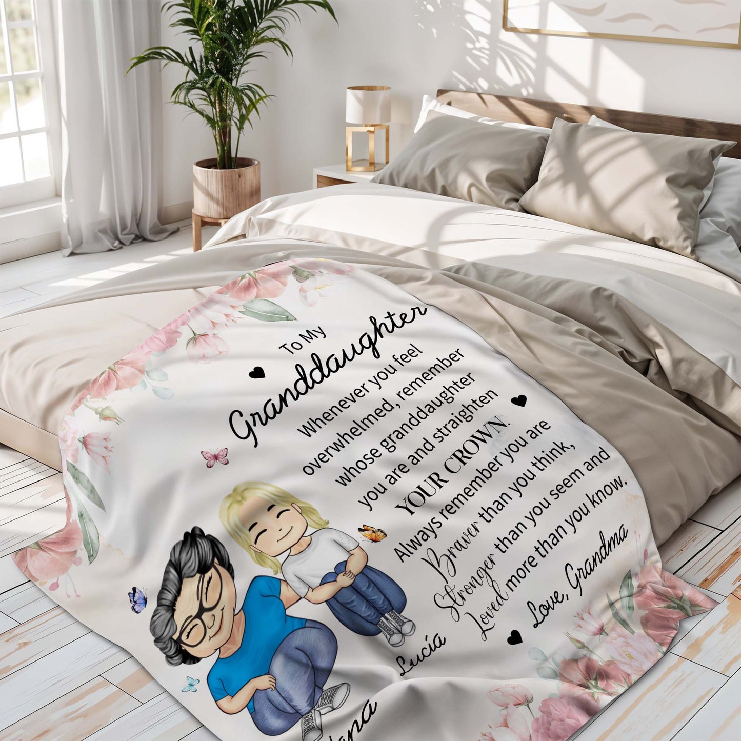 Braver Stronger Loved More Inspirational Quote For Granddaughter