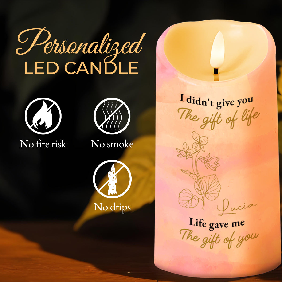 To My Granddaughter Love And Precious Moments LED Candle