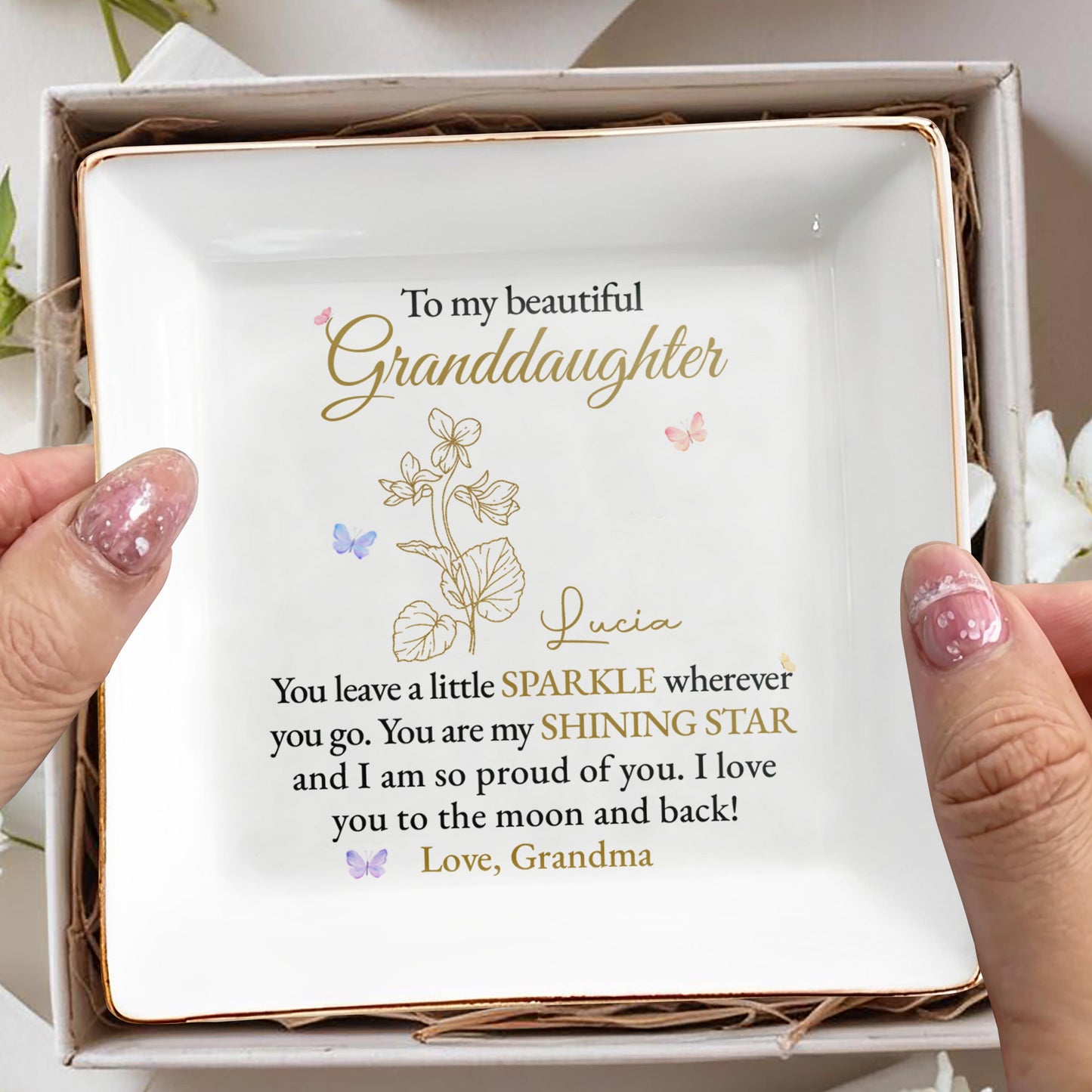 Beautiful Granddaughter Love To The Moon And Back