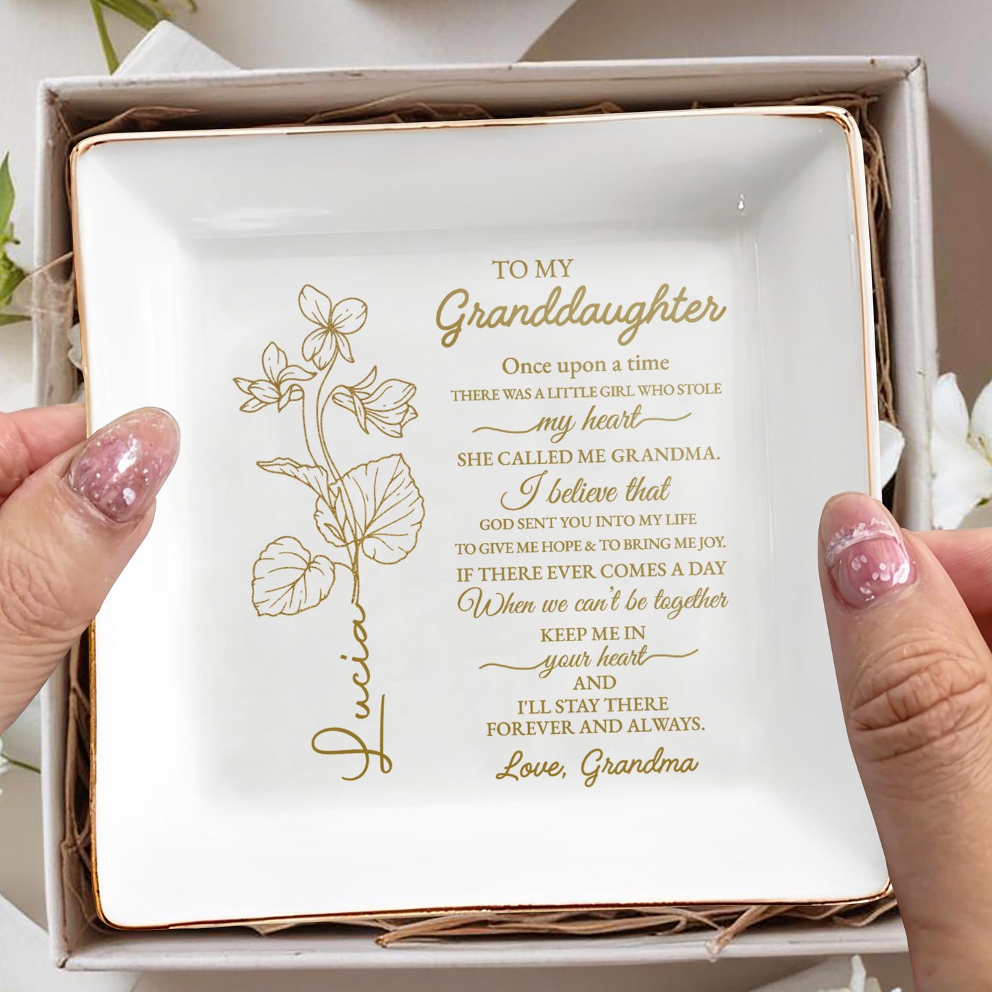 To My Granddaughter, Love And Flowers