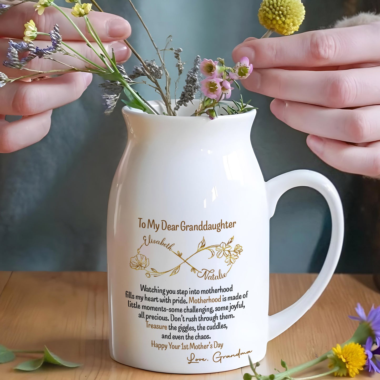 To My Dear Granddaughter, Watching You Step Into Motherhood, Flowers