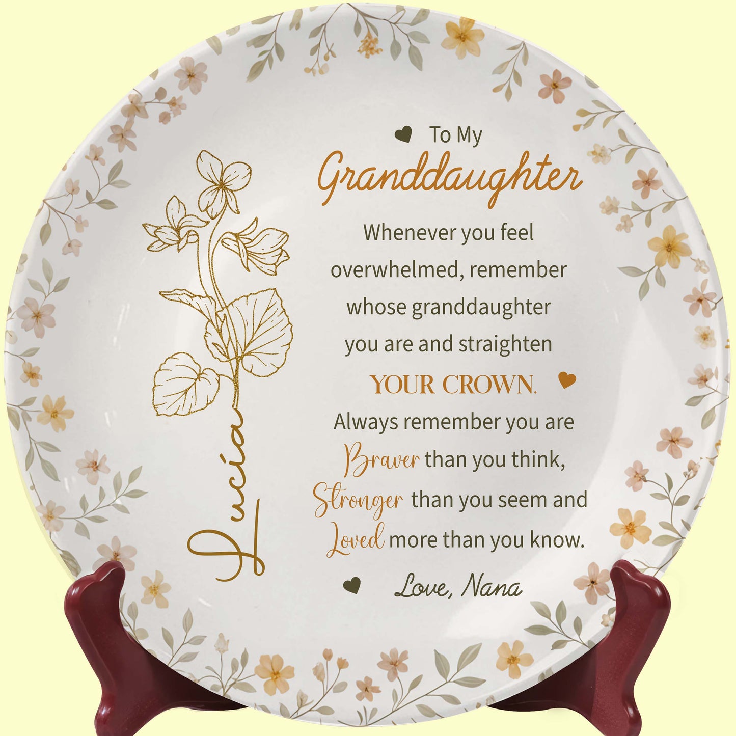 To My Granddaughter, Whenever You Feel Overwhelmed, Flowers
