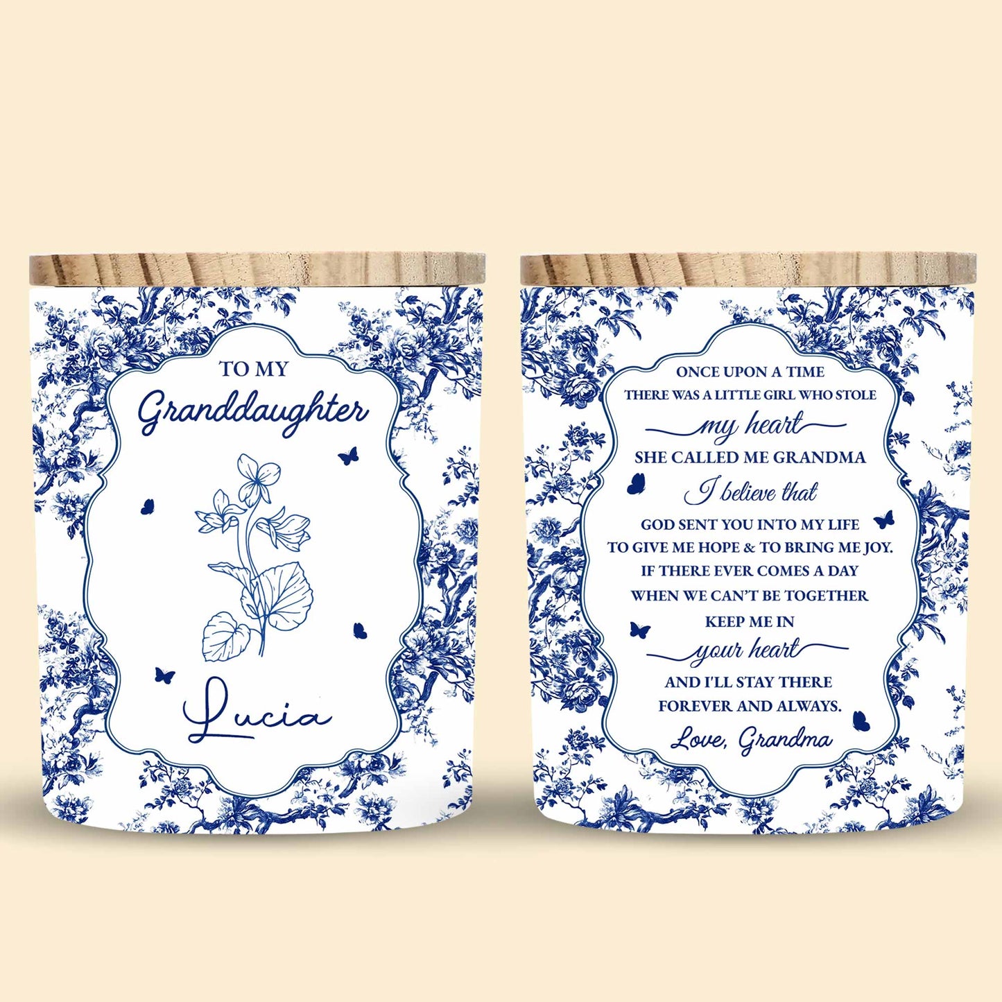 To My Granddaughter, Who Stole My Heart, Flowers And Butterflies