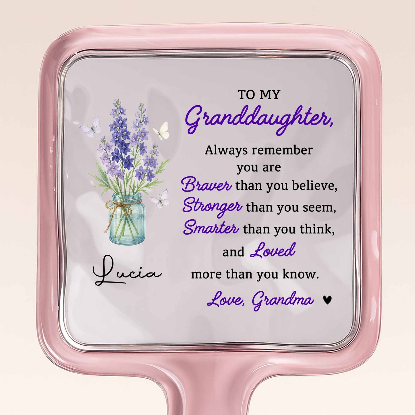 To My Granddaughter, Flowers In Vase
