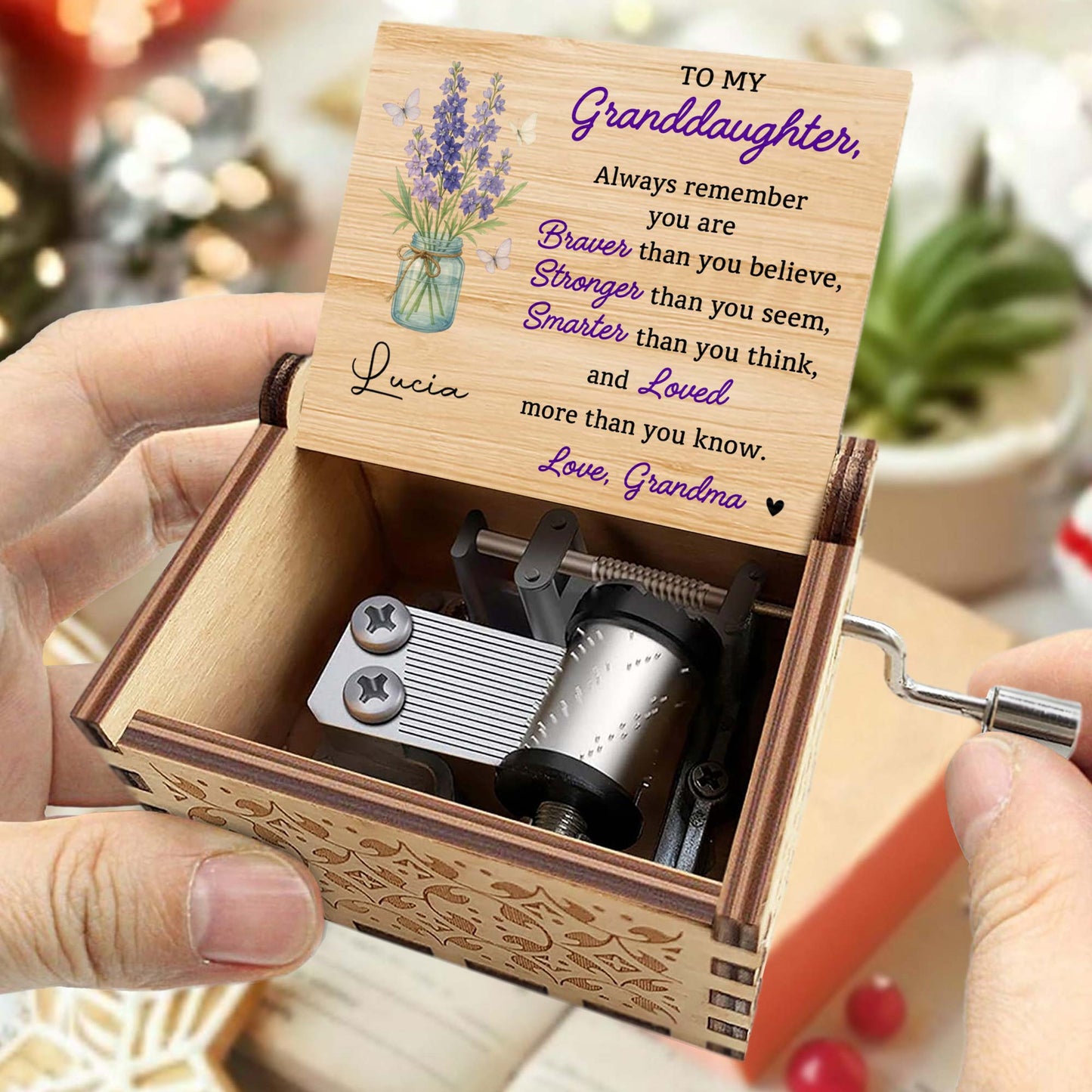 To My Granddaughter, Always Remember You Are Braver, Flowers and Butterflies