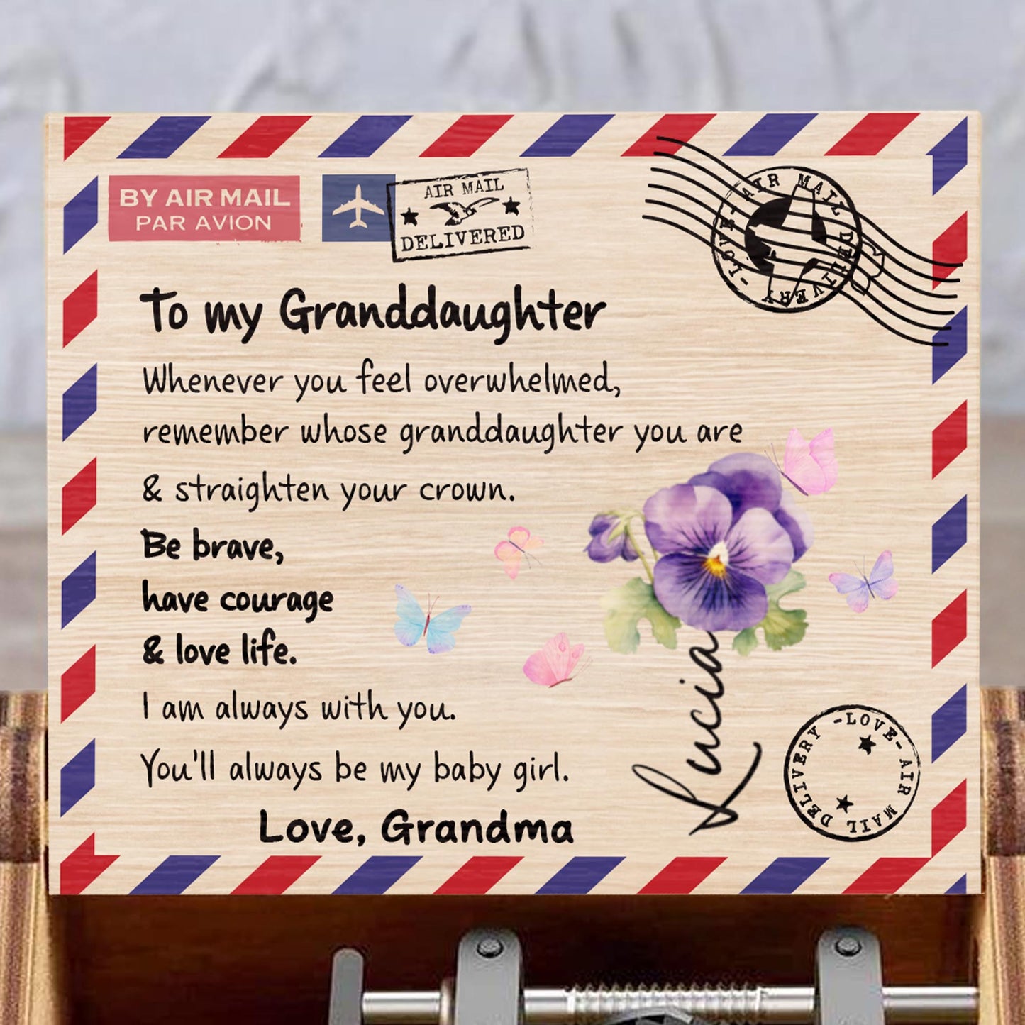 To My Granddaughter, Be Brave, Love Life With Flowers