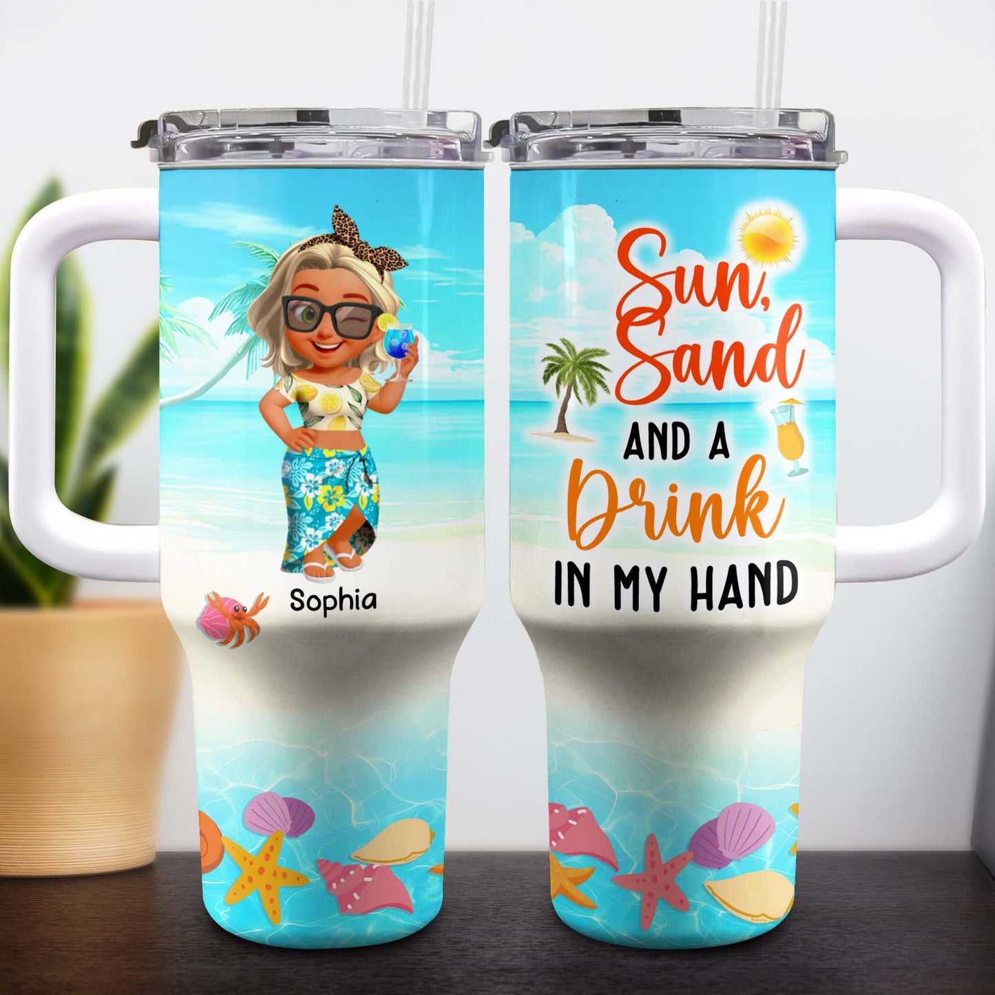 Personalize Your Sea-Themed Tumbler, Perfect For Beach Lovers