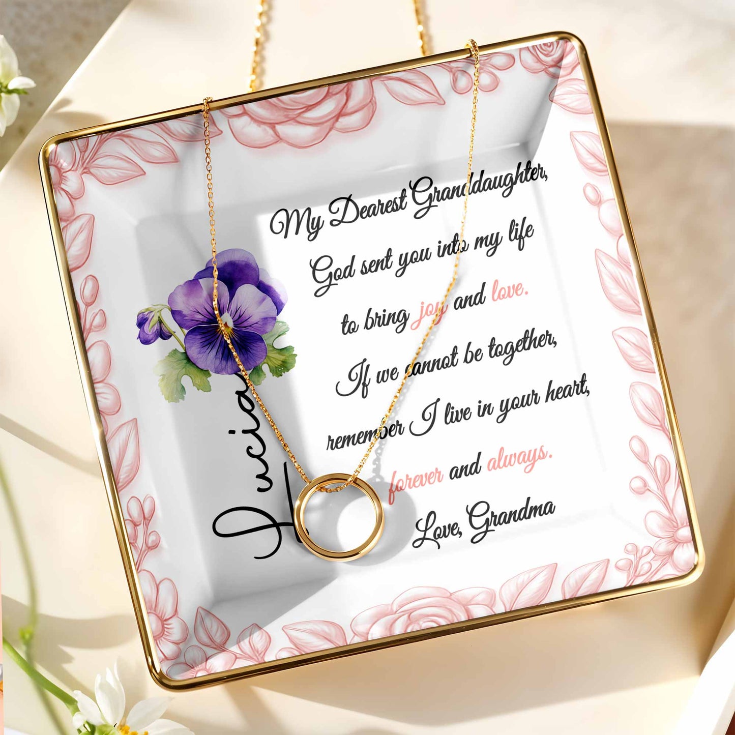 My Dearest Granddaughter, Flowers and Love Message