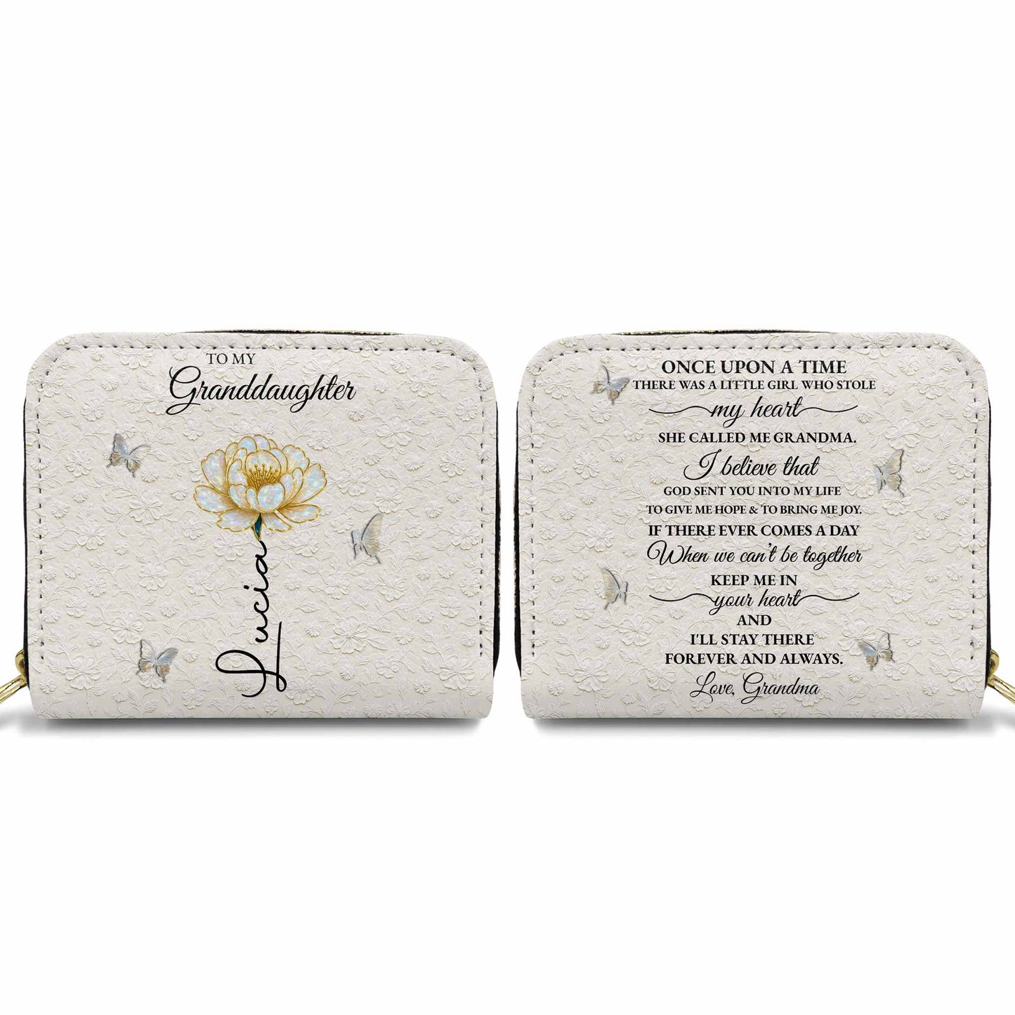 Once Upon A Time, Love Grandma, Flowers And Butterflies