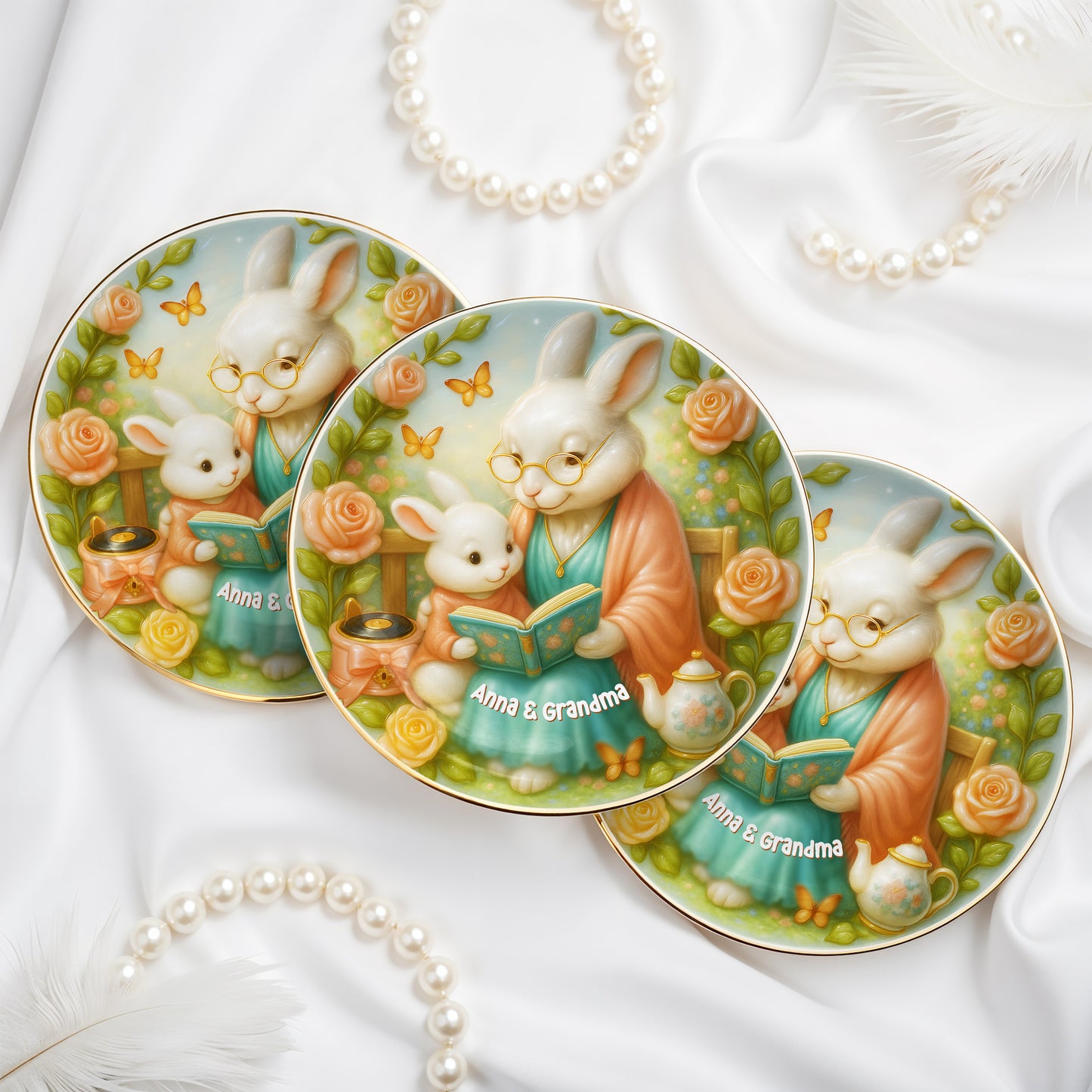 A Sweet Moment Between Grandma And Grandchild Reading