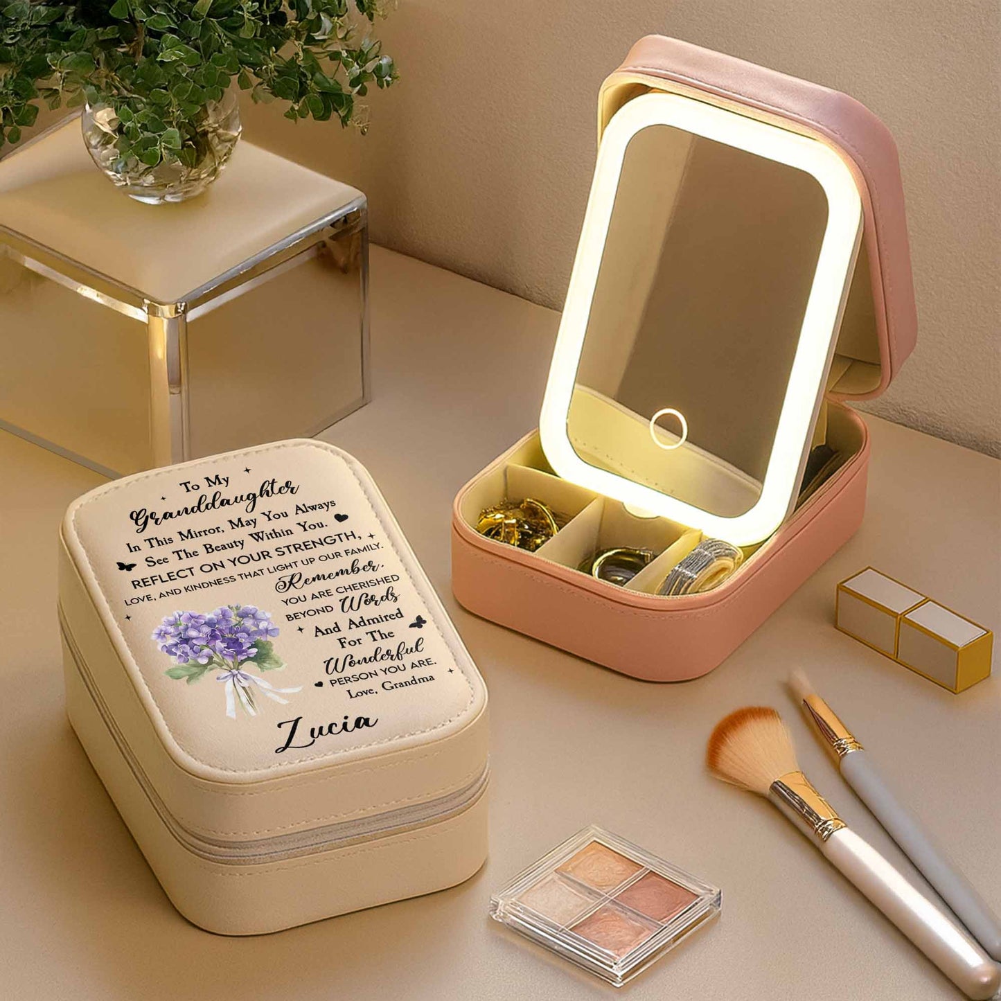 To My Granddaughter, Reflect On Your Strength, With Flowers