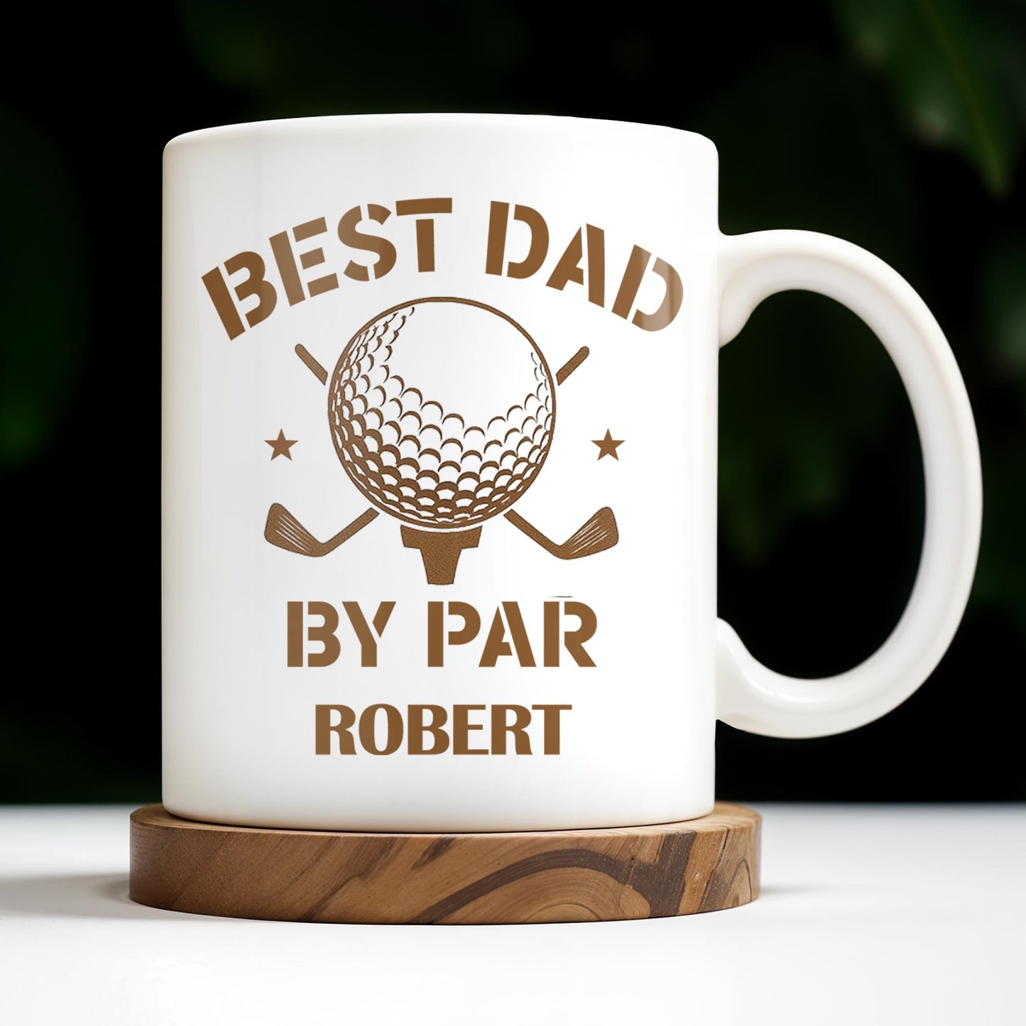 Best Dad By Par, Golf Ball and Golf Clubs