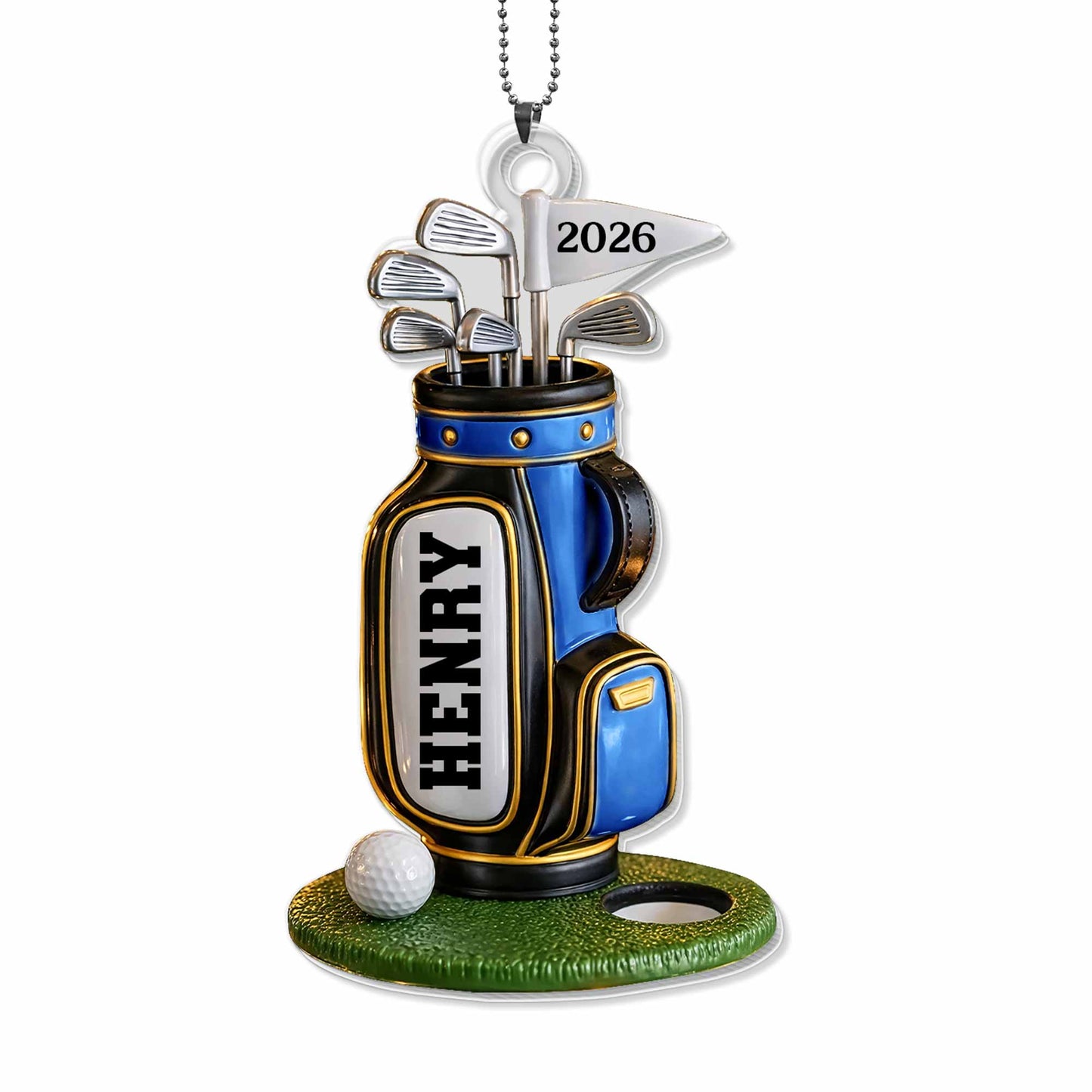 Born To Golf Golf Bag With Clubs And Ball