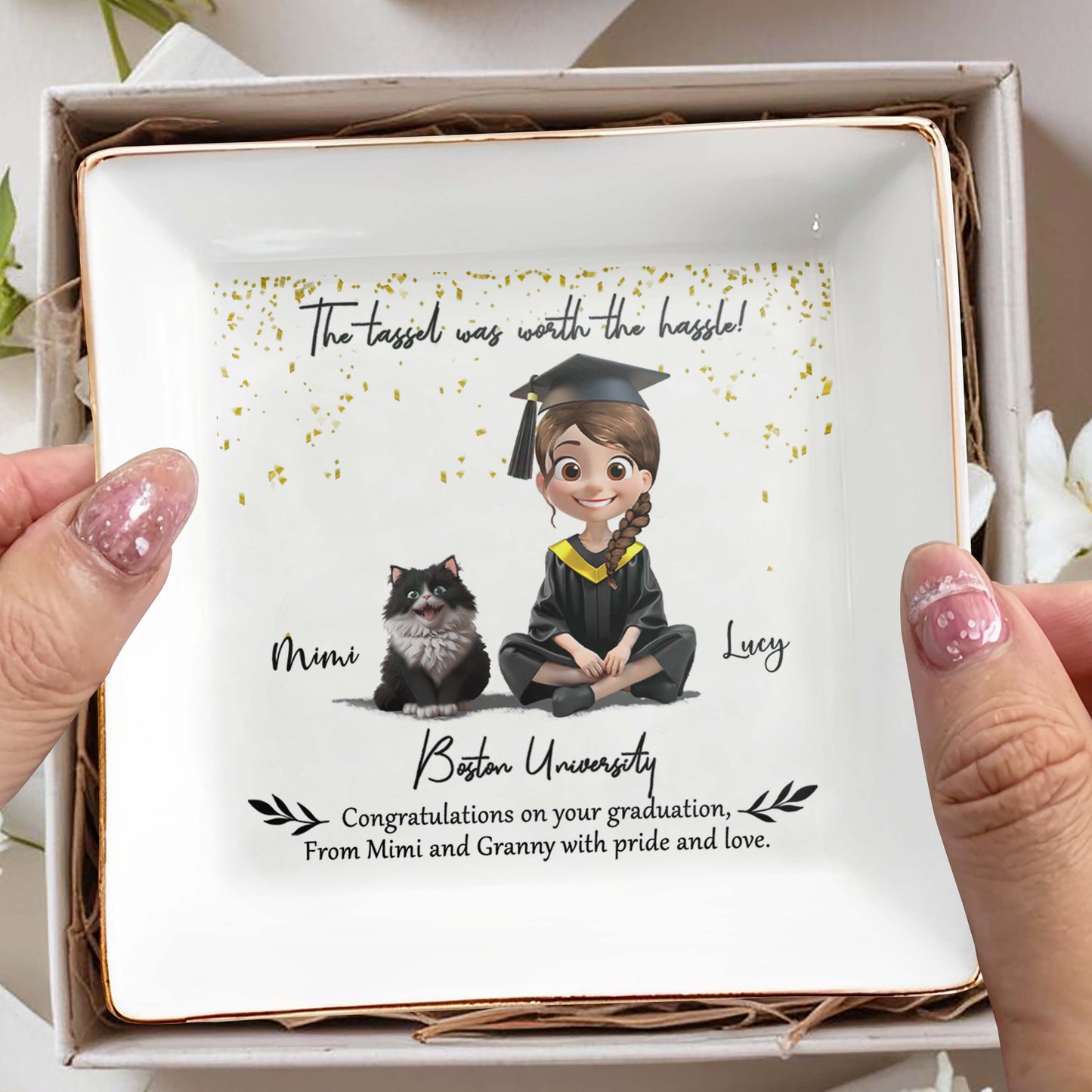 The Tassel Was Worth The Hassle, Graduation Cap And Cartoon Girl