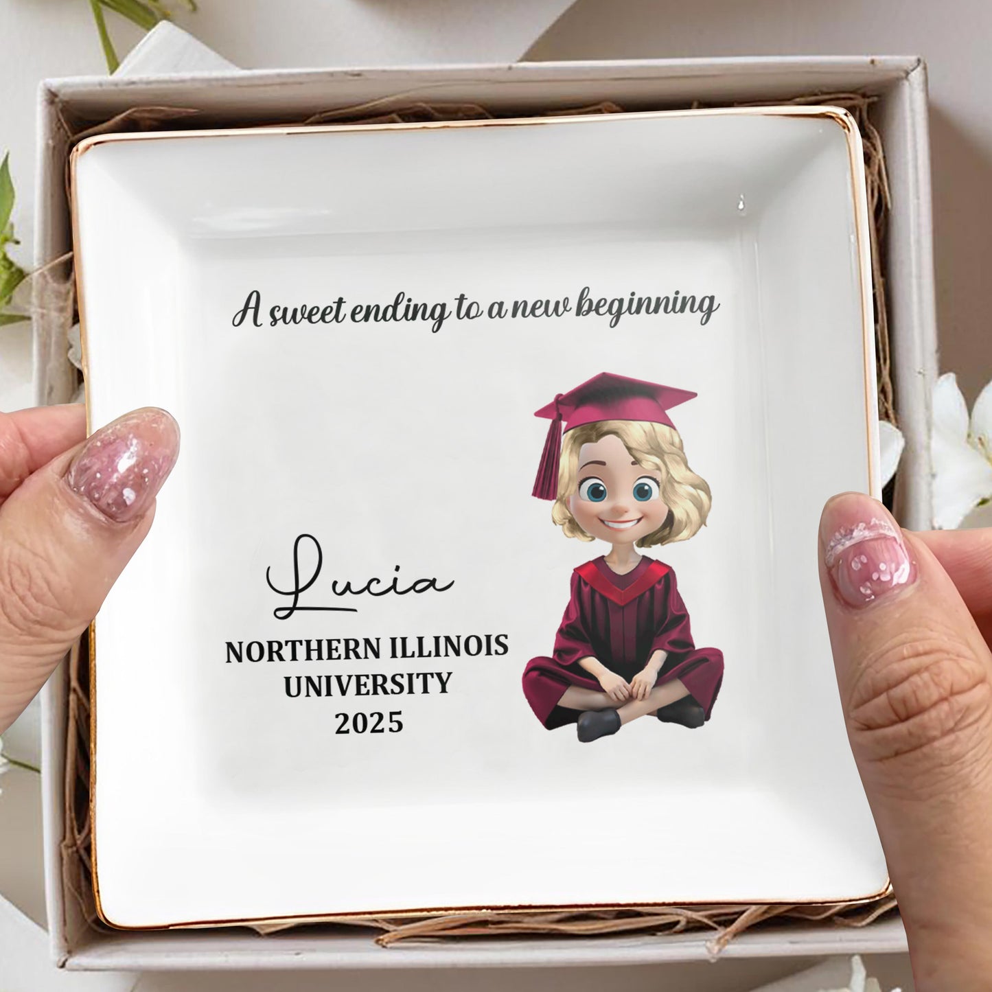 A Sweet Ending To A New Beginning, Graduation Cap and Cartoon Graduate
