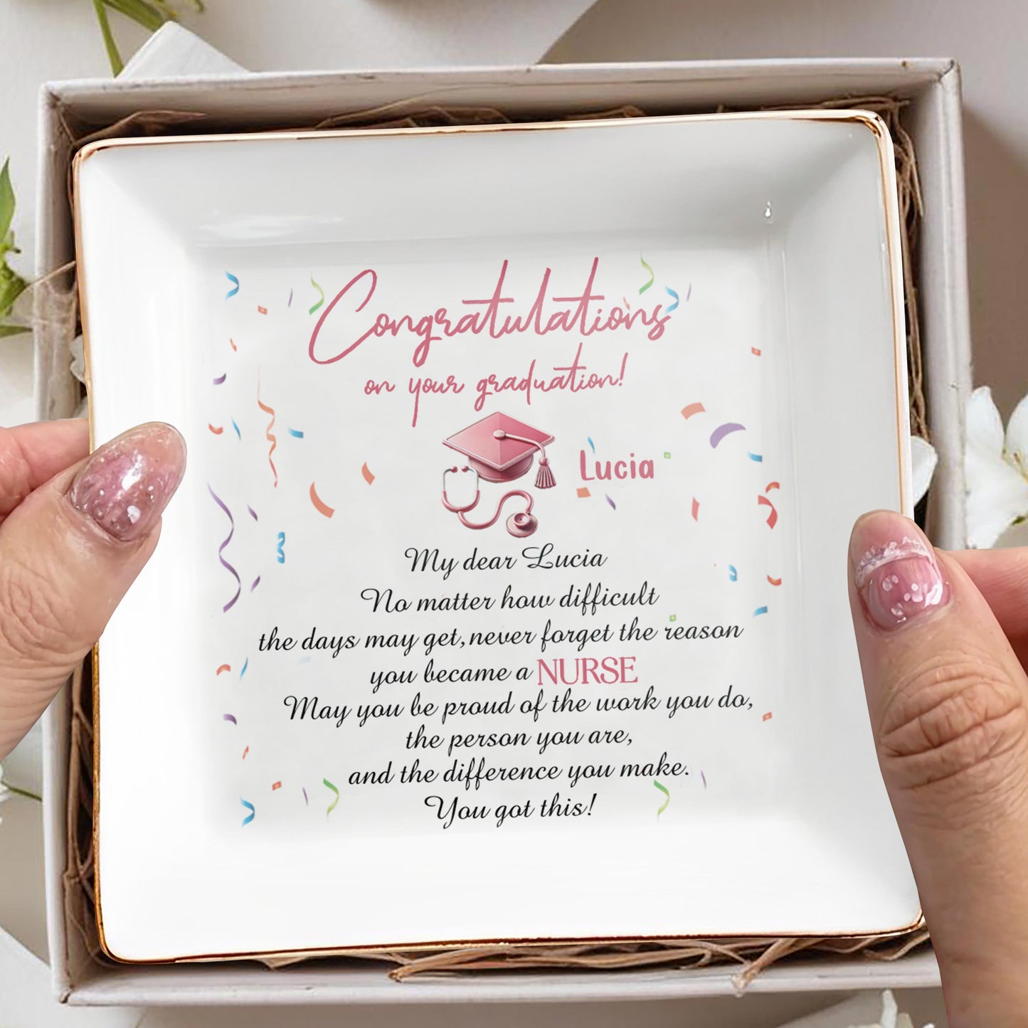 Congratulations On Your Graduation! Graduation Cap And Confetti