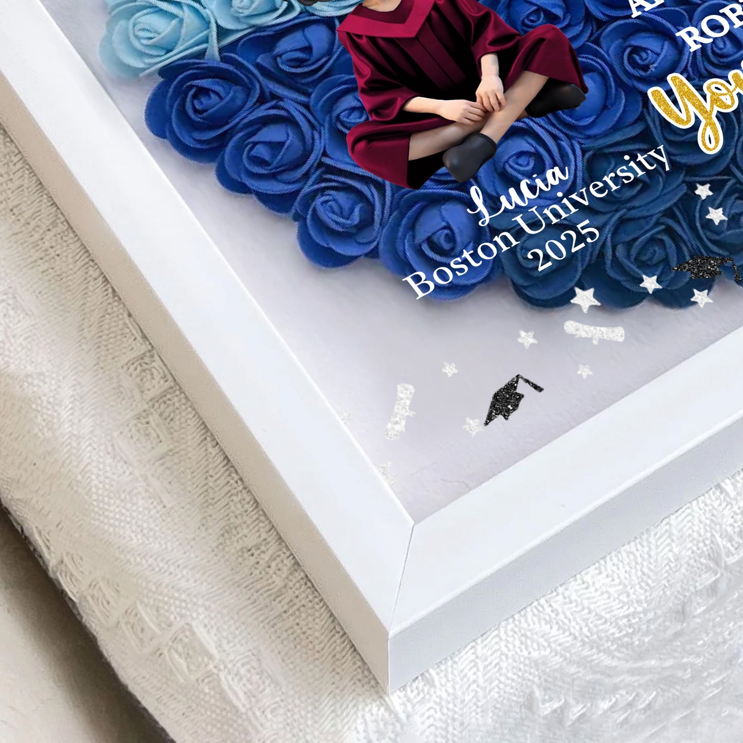 You Did It, Now Walk Across That Stage, Graduation Cap and Flowers