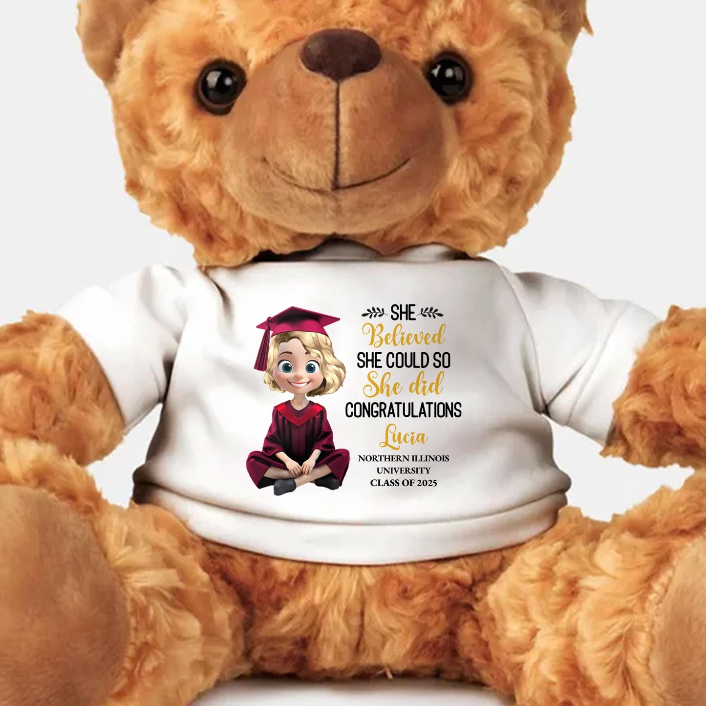 She Believed She Could So She Did, Graduation Cap And Animated Girl