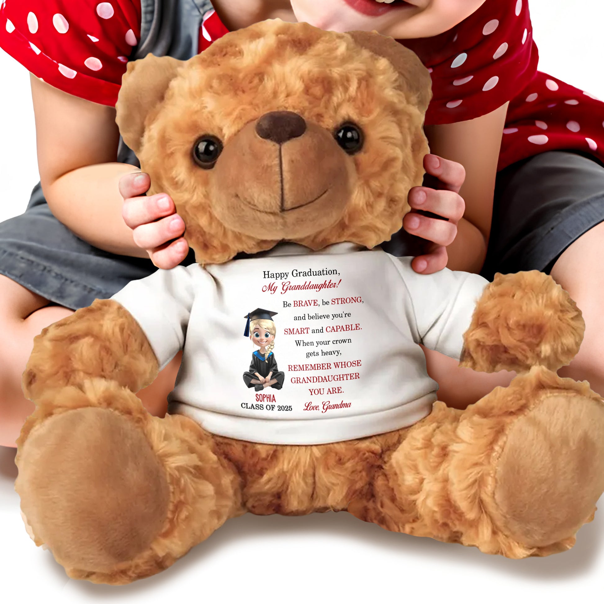 Happy Graduation, My Granddaughter, Graduation Cap and Cartoon Character