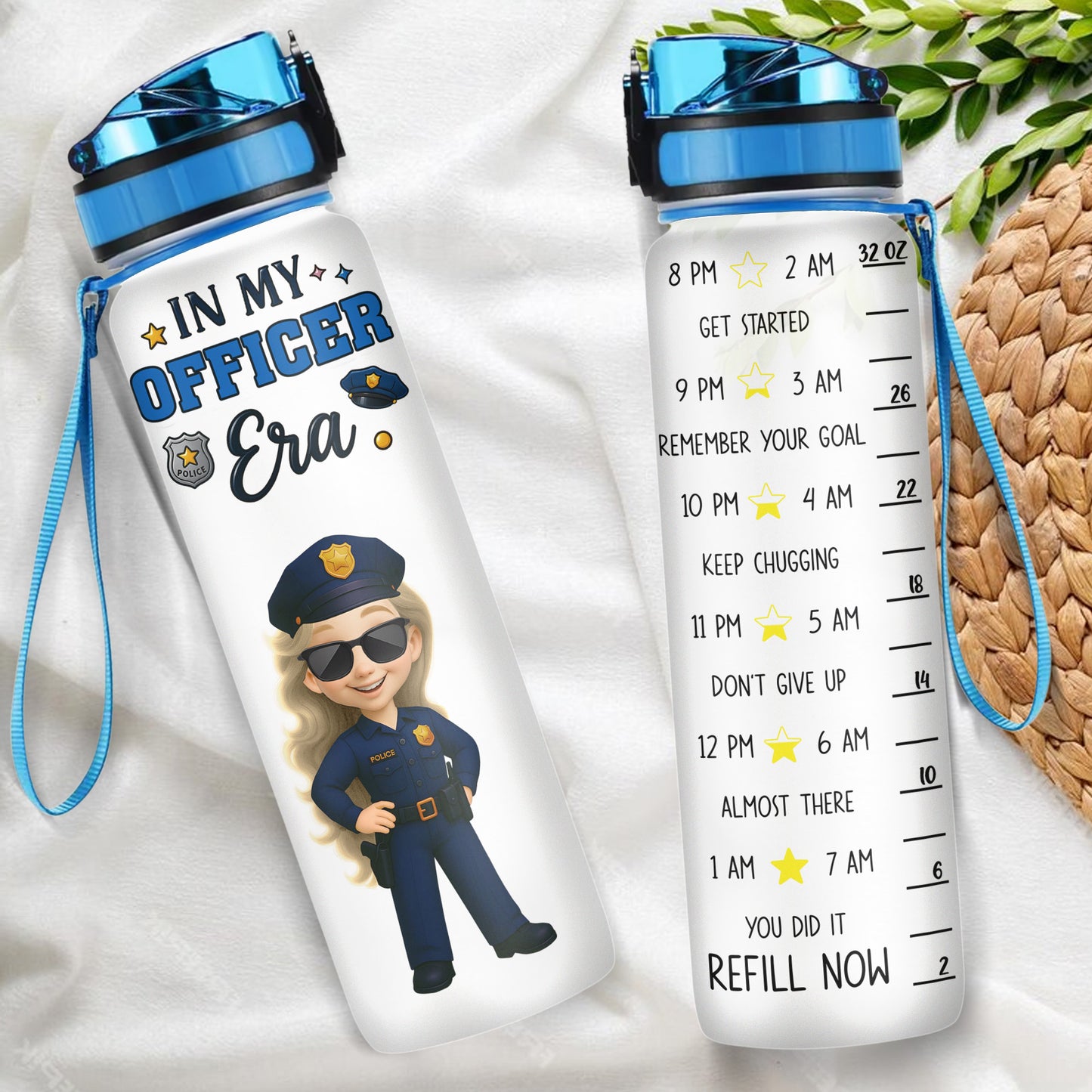 In My Officer Era, Police Officer and Water Bottle Timeline
