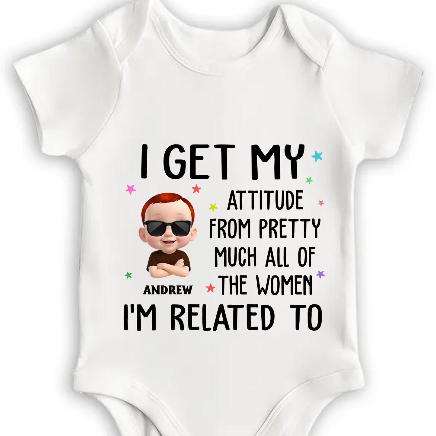 I Get My Attitude From Pretty Much All Of The Women I'm Related To, Stars And Cartoon Baby