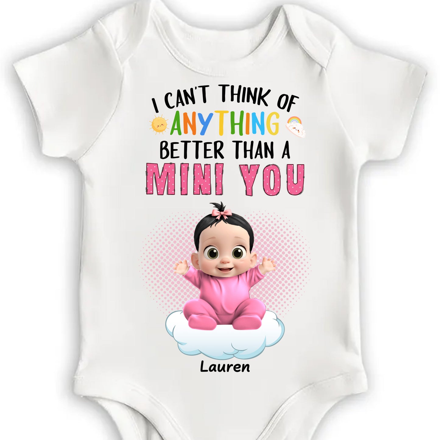 Adorable "Mini You" Baby Bodysuit with Custom Name