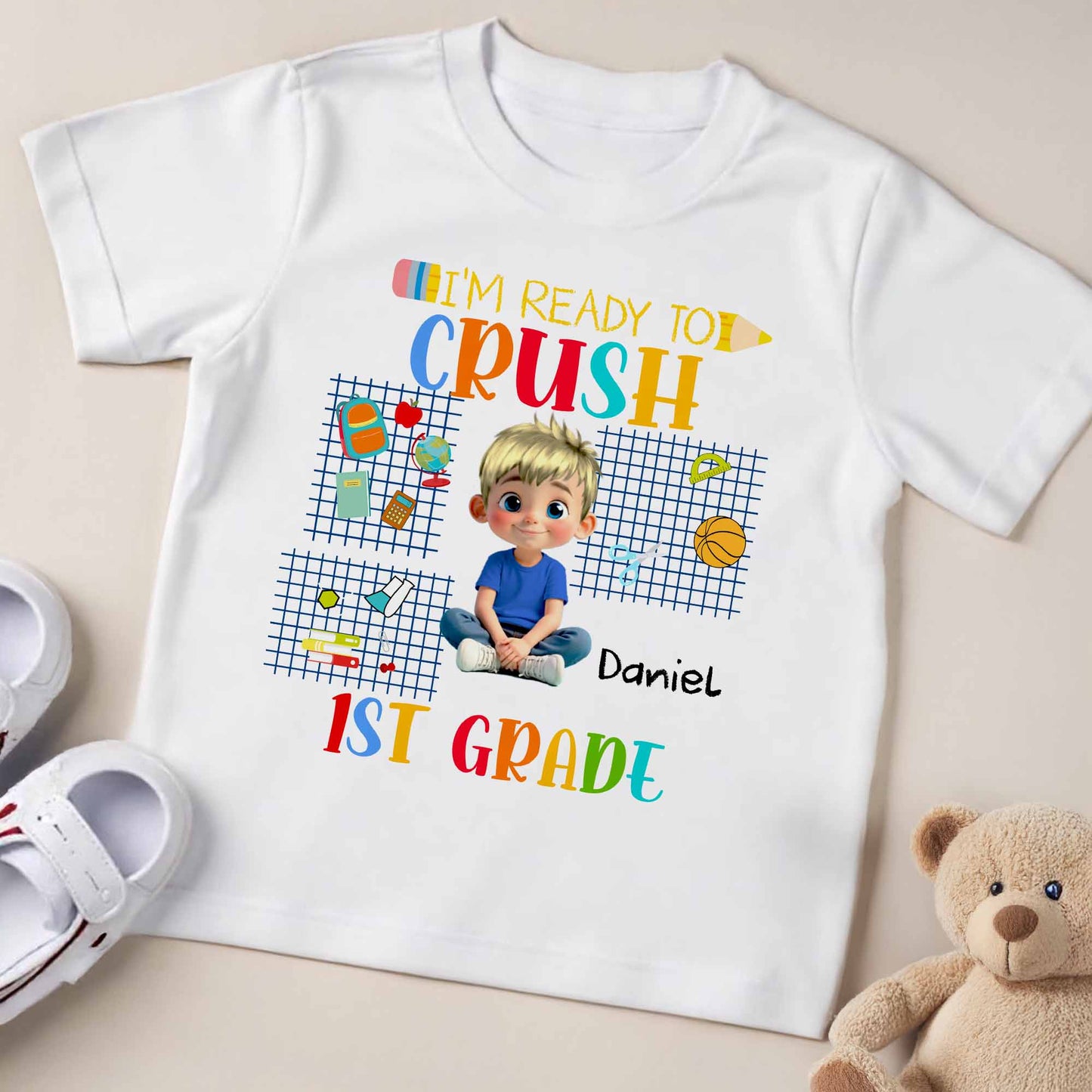 I'm Ready To Crush 1st Grade T-Shirt For Boys