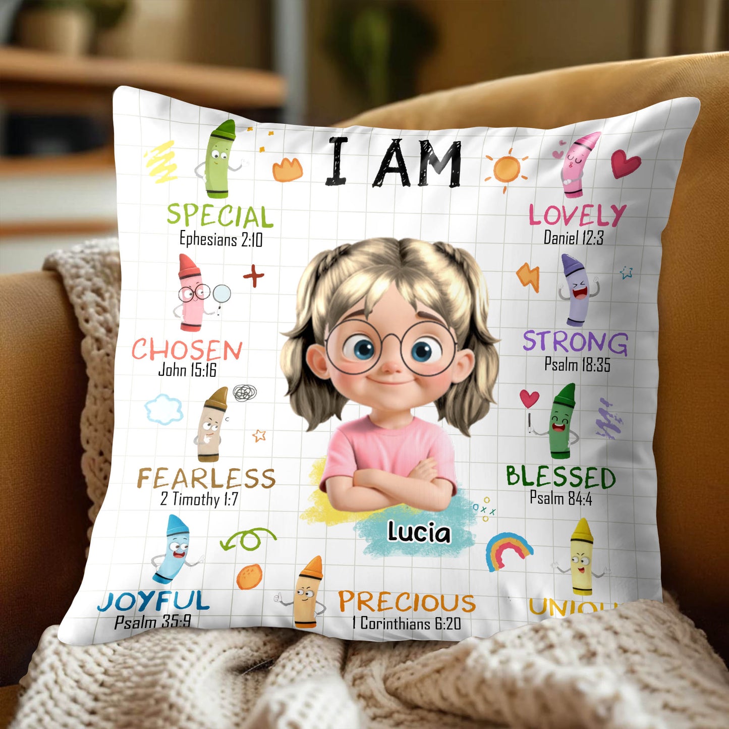 I Am Special, Chosen, Fearless, Lovely Pillow